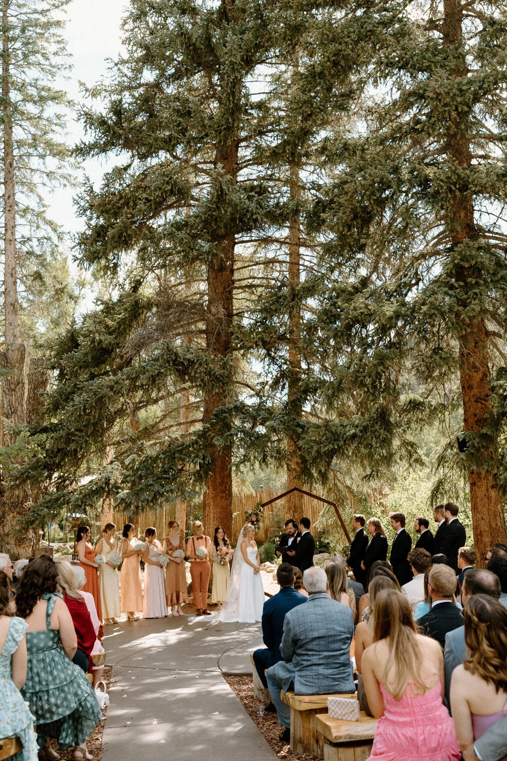 Wedding ceremony from a wedding day Blackstone Rivers Ranch
