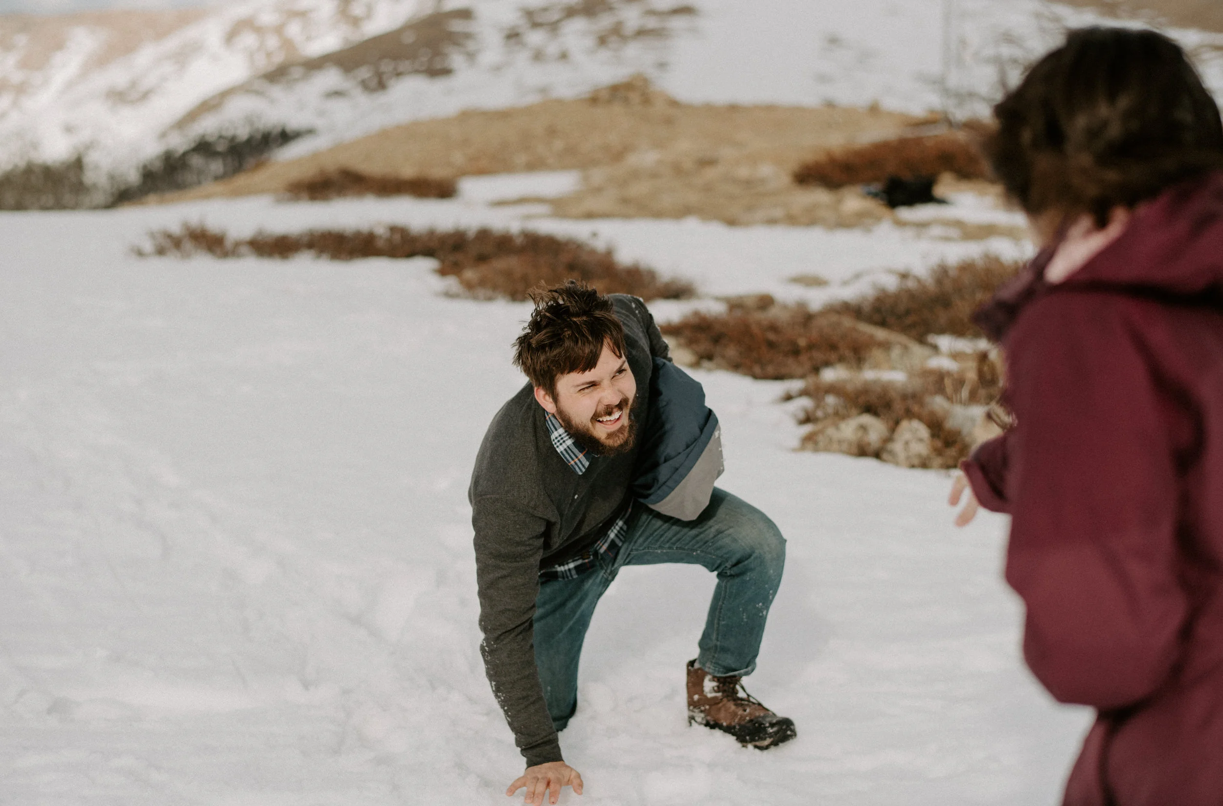  Colorado engagement session. Colorado wedding and elopement photographer. Colorado adventure session. Alyssa Carpenter, Colorado wedding and elopement photography. Winter Park, Colorado engagement session.  Colorado winter engagement.  