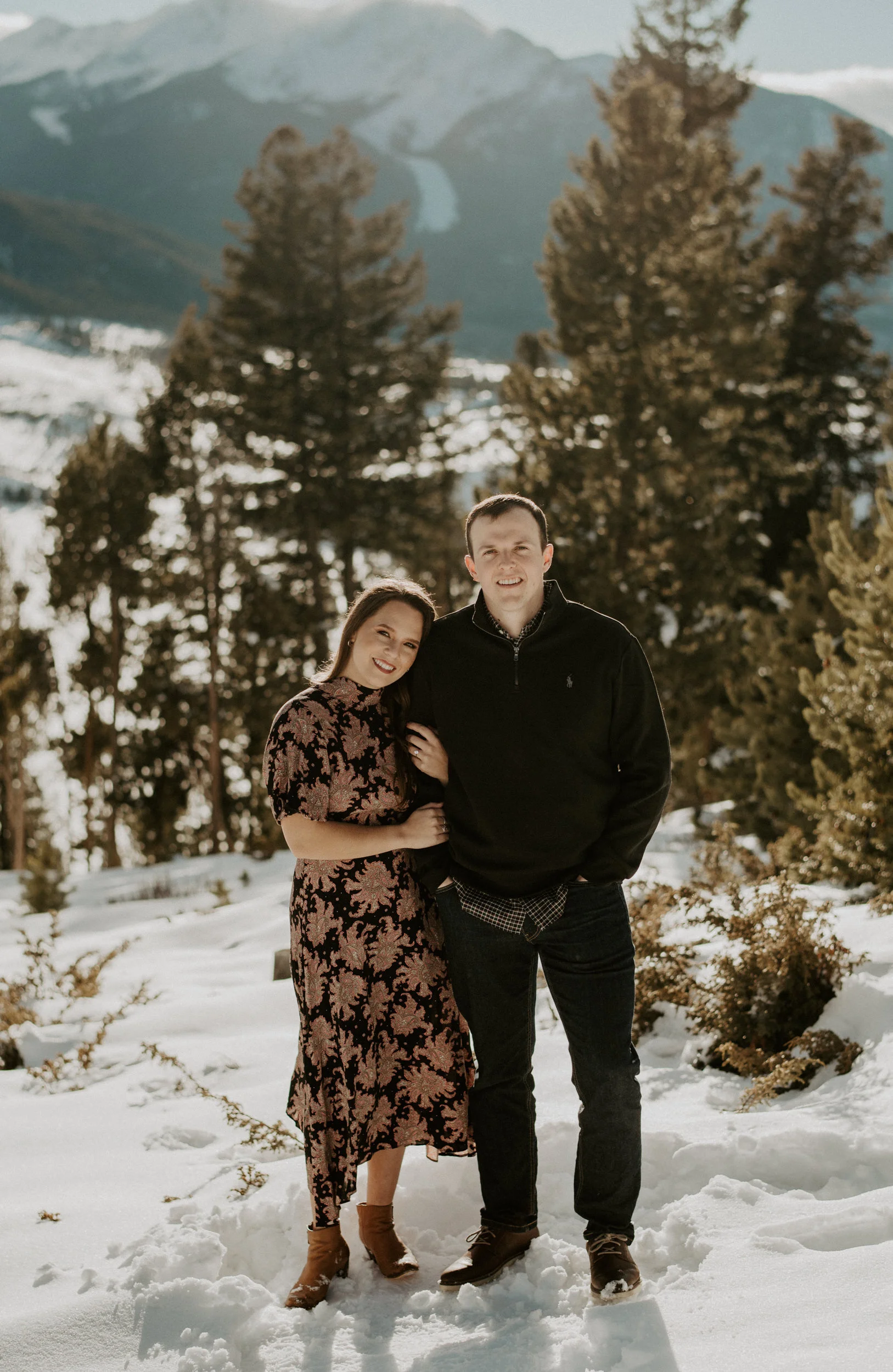  Engagement session at Sapphire Point in Dillon, Colorado. Lake Dillon engagement photos. Colorado engagement photographer. Save the date ideas. Engagement session outfit inspiration. Colorado wedding and elopement photographer.  Breckenridge engagement session.  