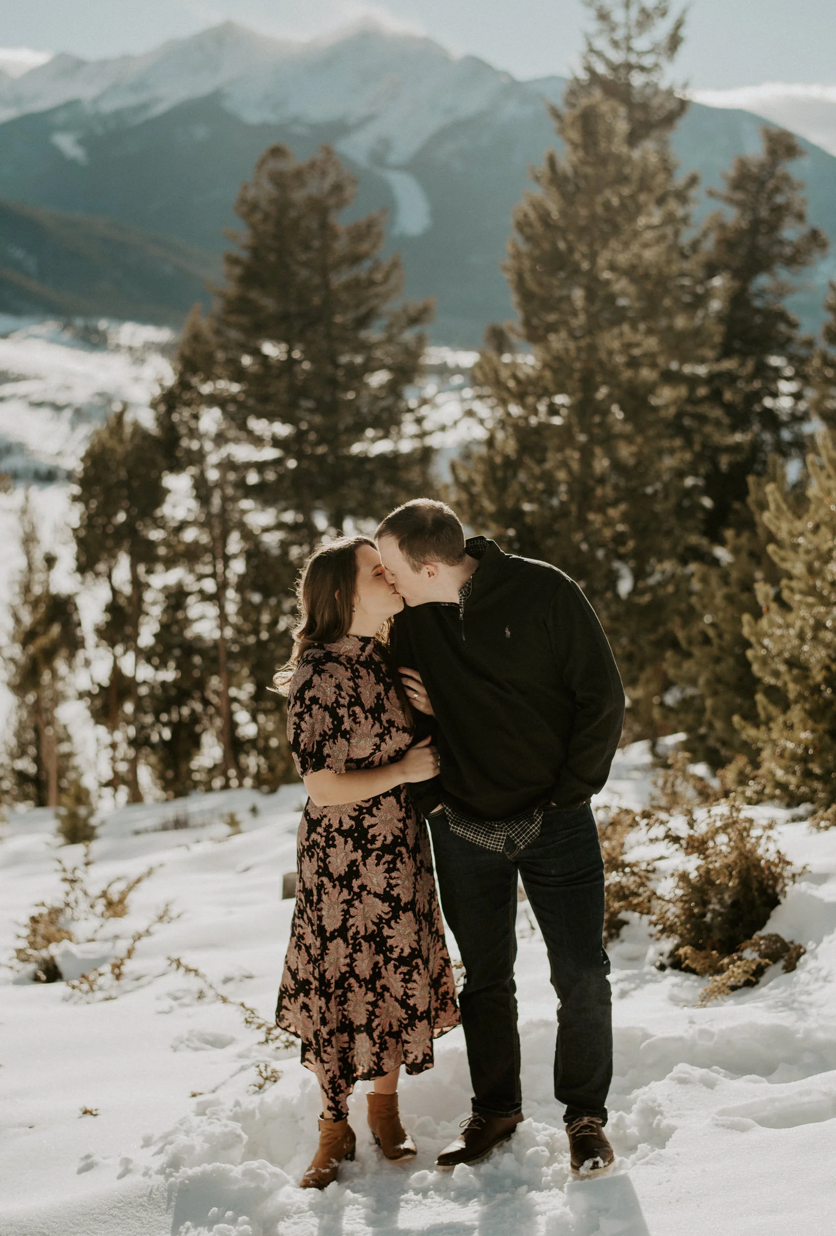  Engagement session at Sapphire Point in Dillon, Colorado. Lake Dillon engagement photos. Colorado engagement photographer. Save the date ideas. Engagement session outfit inspiration. Colorado wedding and elopement photographer.  