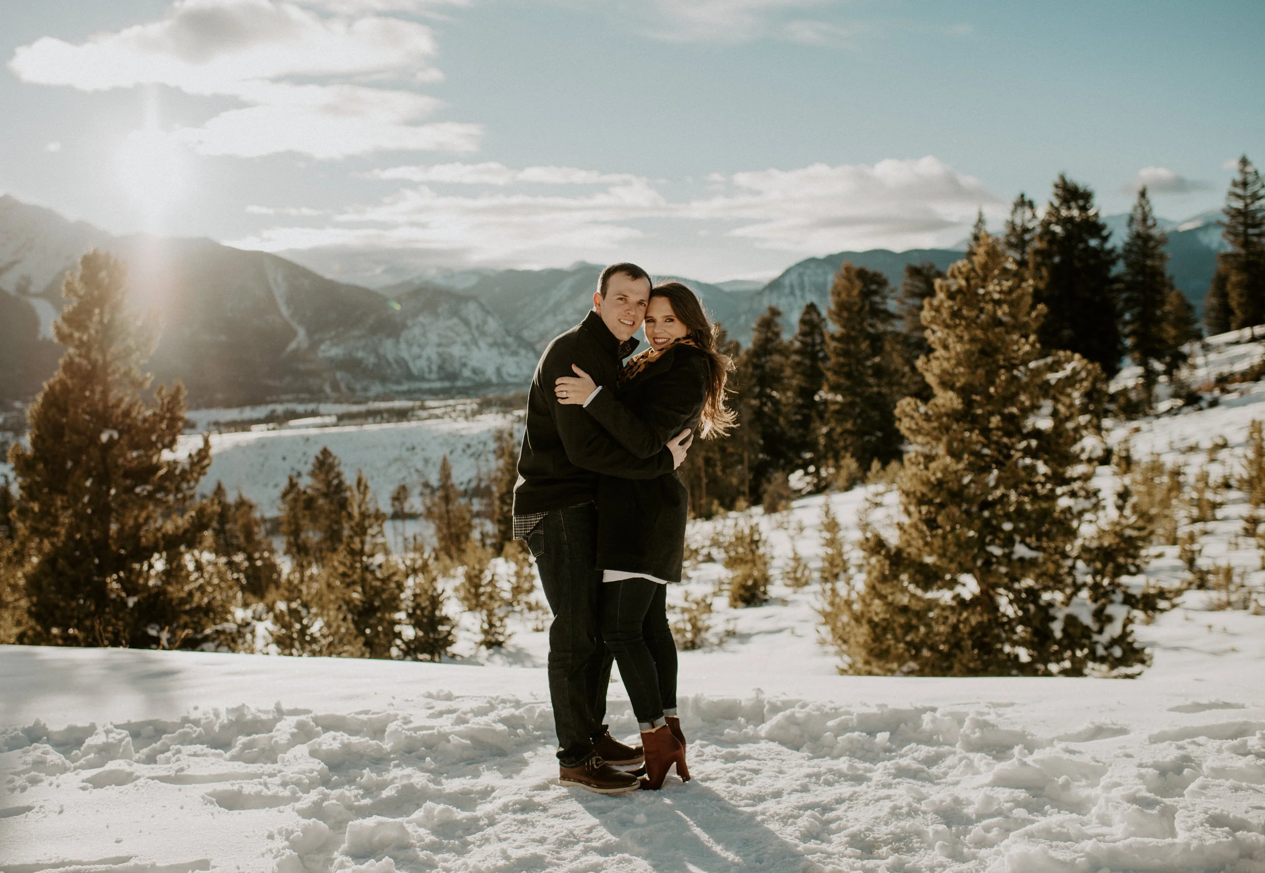  Lake Dillon engagement session. Colorado engagement session. Sapphire Point engagement photos. Colorado wedding and elopement photographer. Colorado engagement session locations. Engagement session outfit ideas.  Colorado wedding photographer Alyssa Carpenter.  