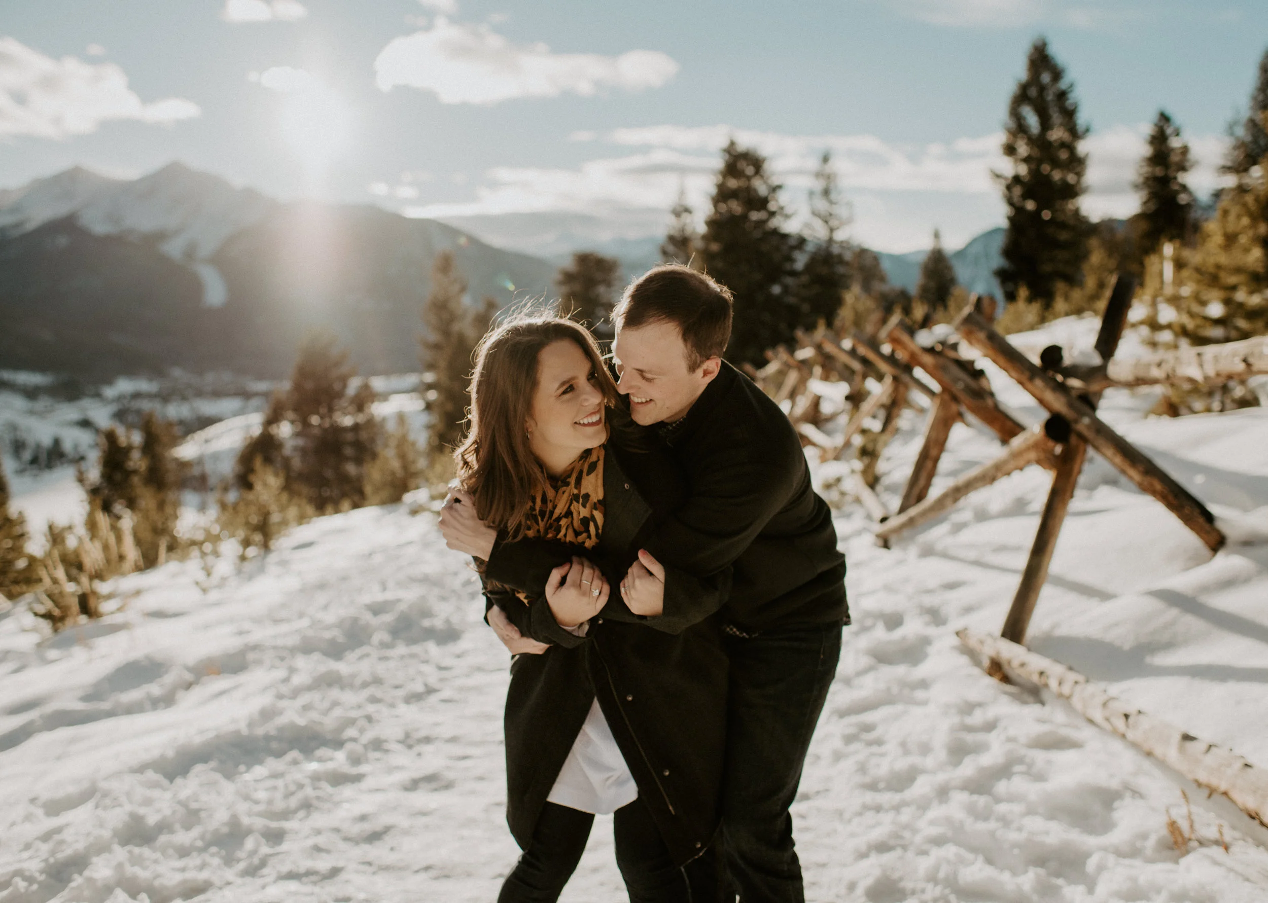 A BREAD BAR AND LAKE DILLON ENGAGEMENT SESSION 