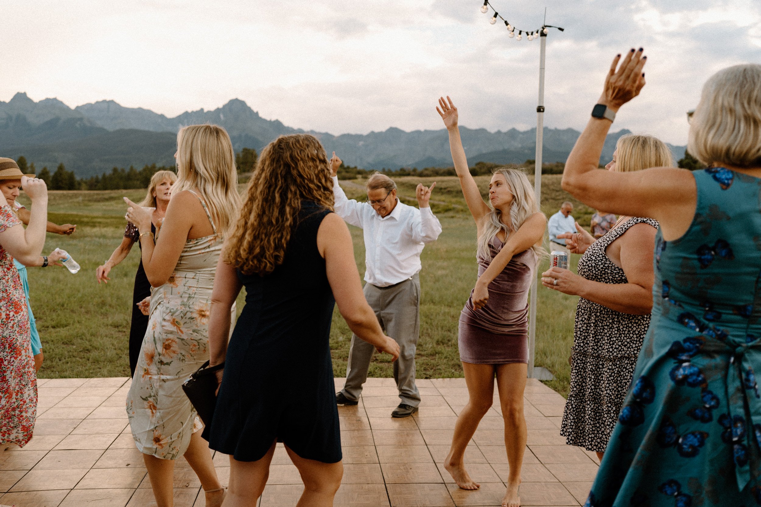 Guests dance together on the dance floor at Top of the Pines in Ridgway, CO