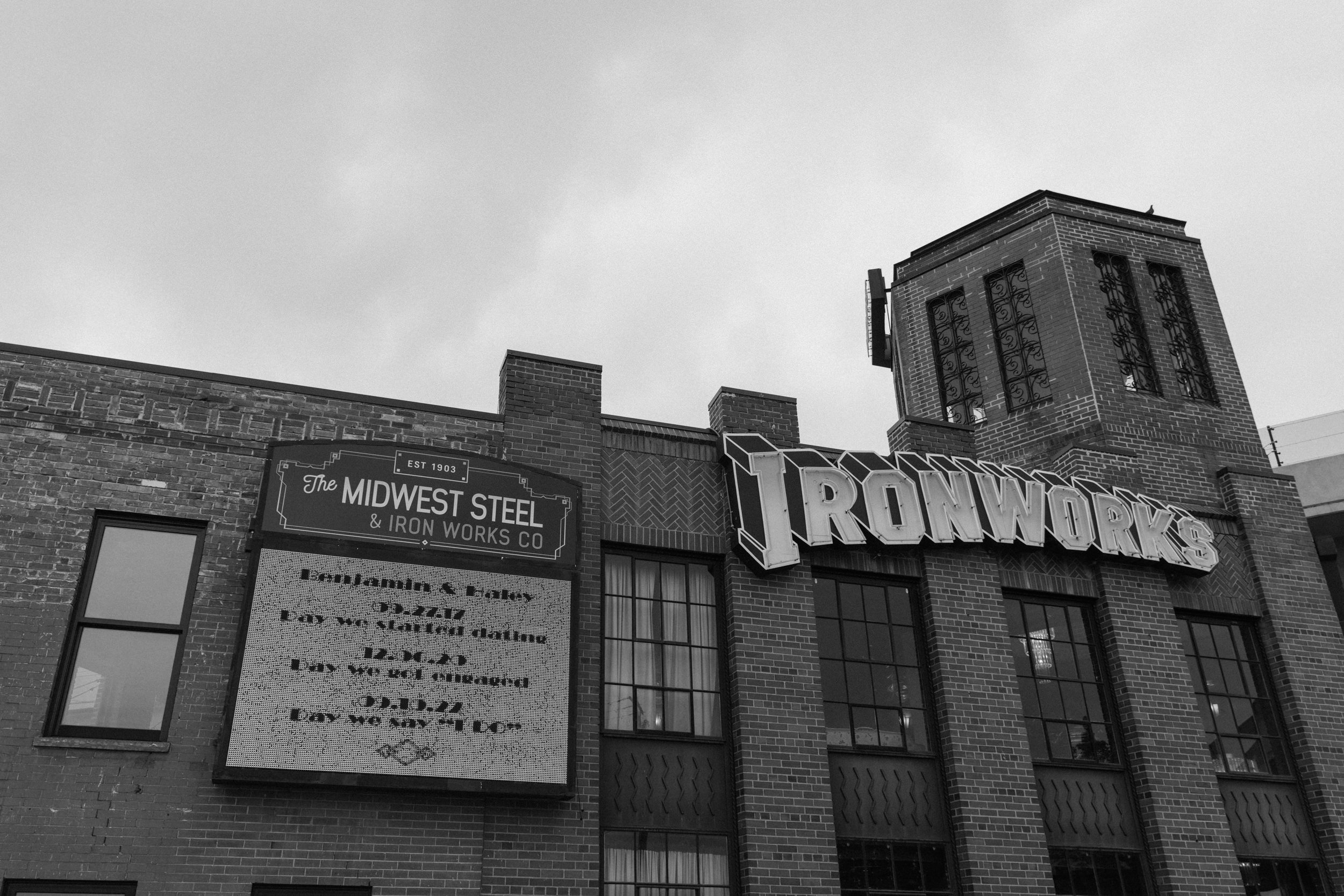 View of the front of Ironworks in Denver, CO