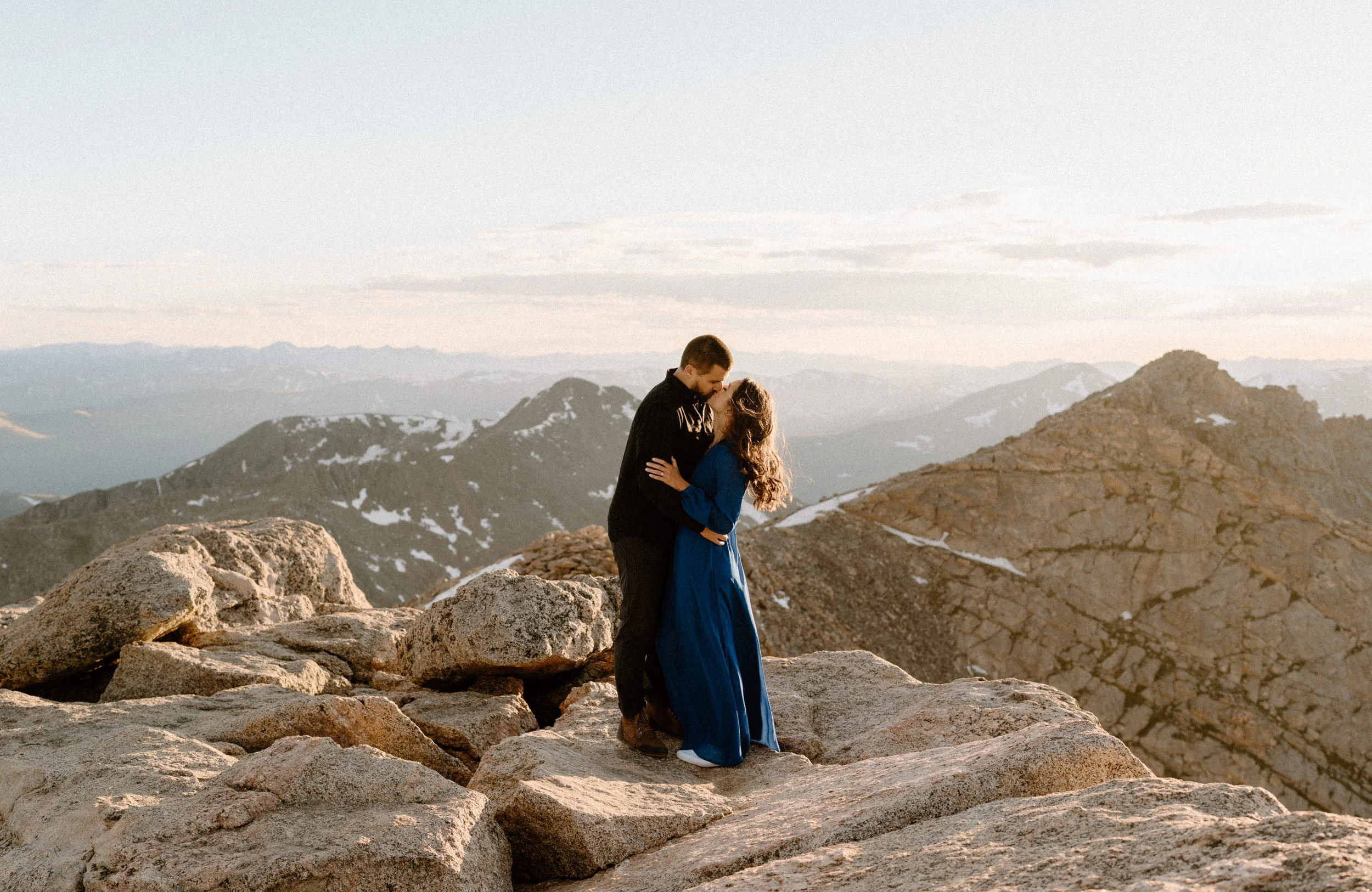 A MOUNT BLUE SKY COLORADO FOURTEENER ENGAGEMENT SESSION 