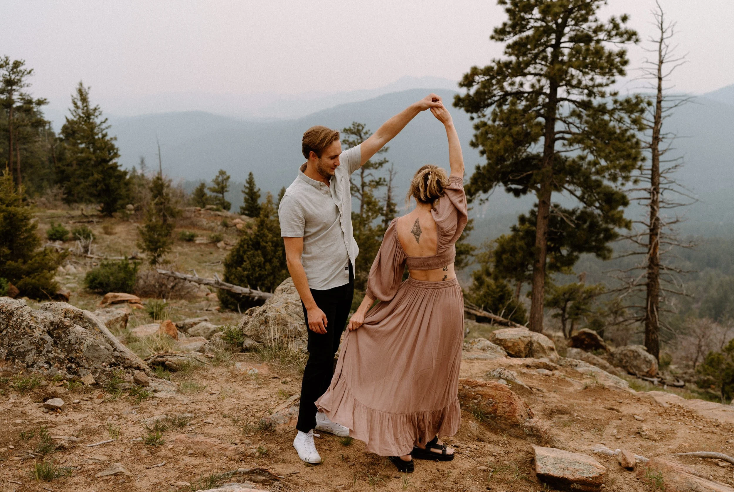 MT. FALCON ENGAGEMENT SESSION IN MORRISON, COLORADO 
