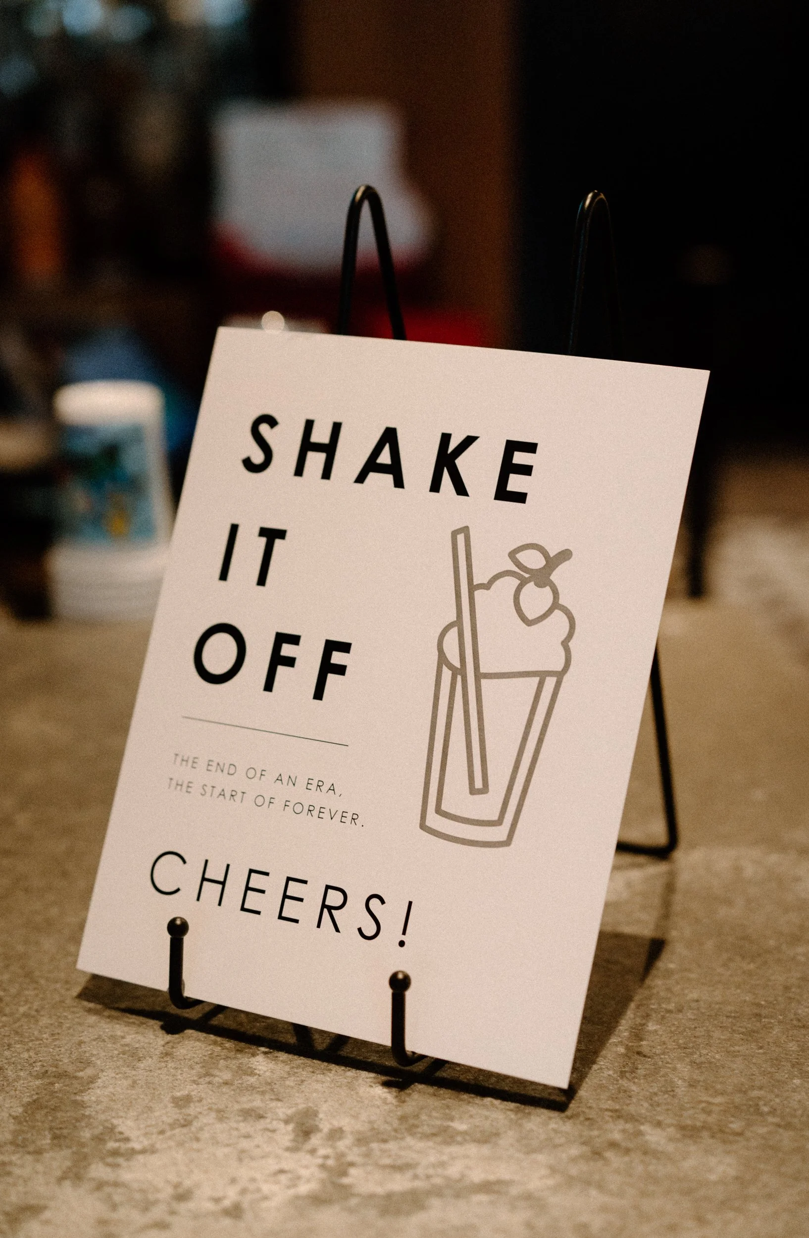 Bar sign from a wedding at The Eddy in Golden Colorado