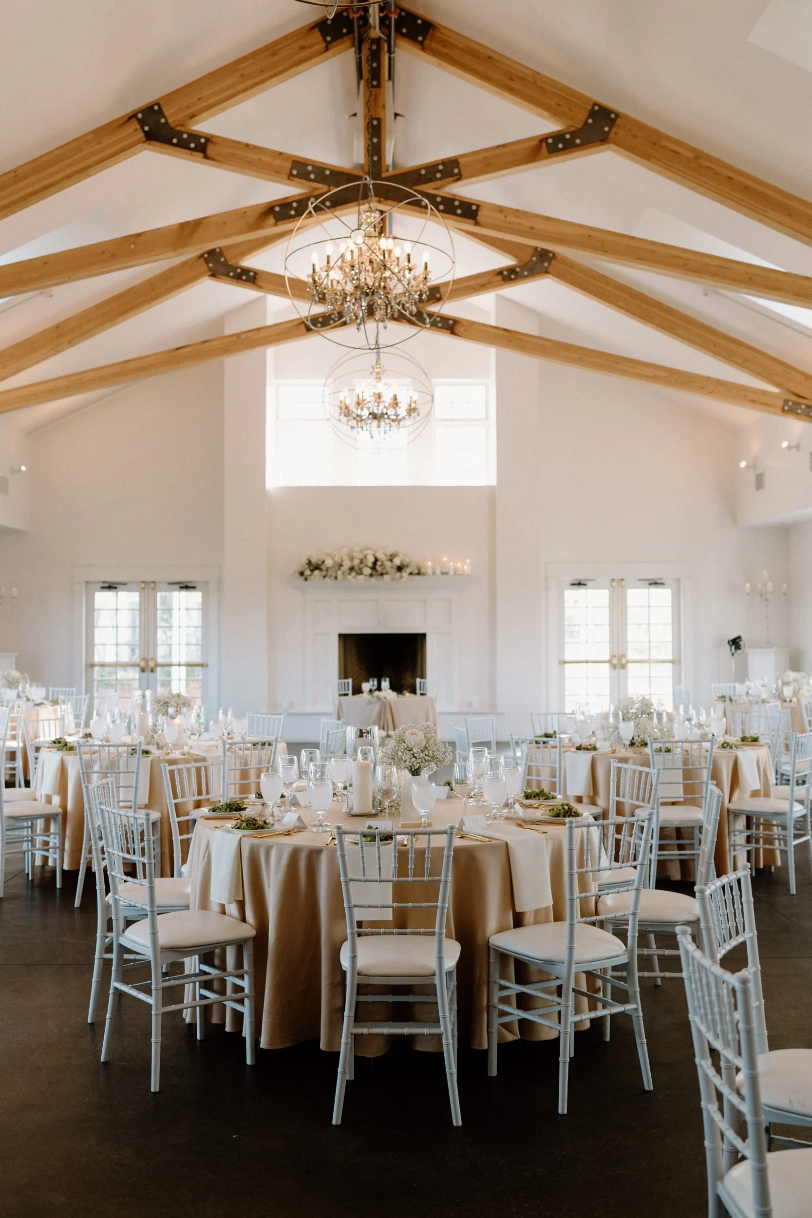 Reception setup from a wedding at The Manor House