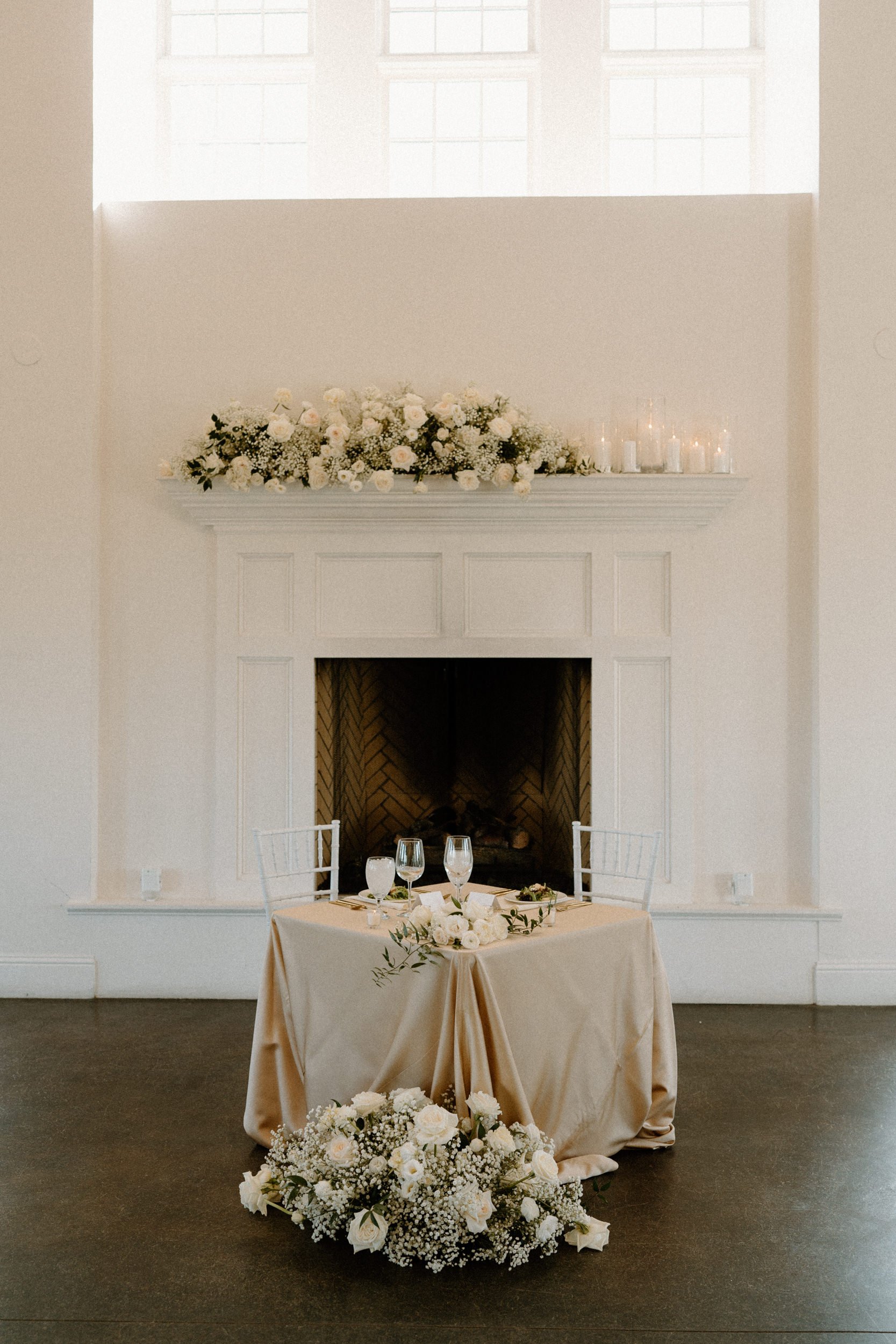 Bride and grooms head table from a wedding at The Manor House