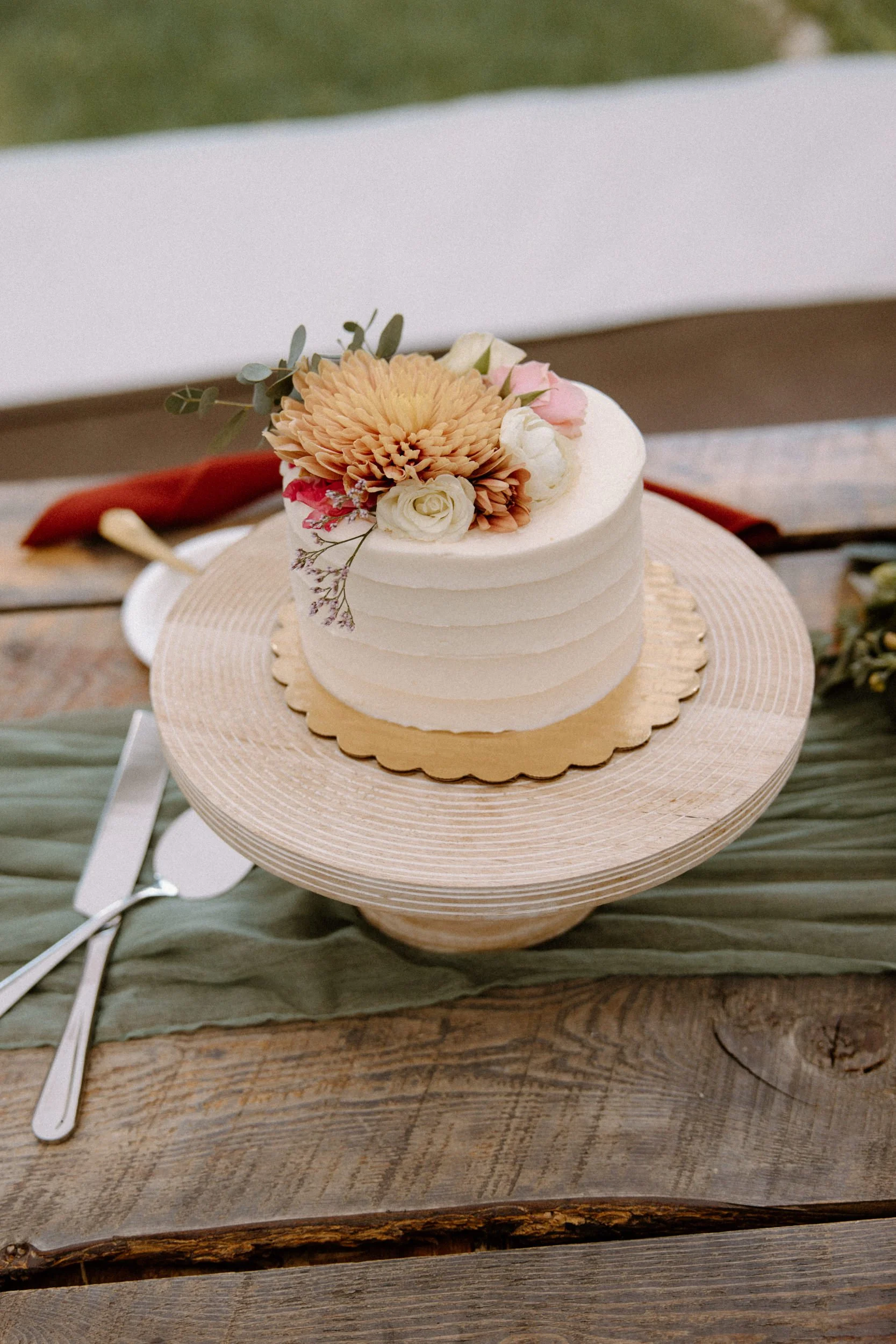 Wedding cake from a wedding at Blackstone Rivers Ranch
