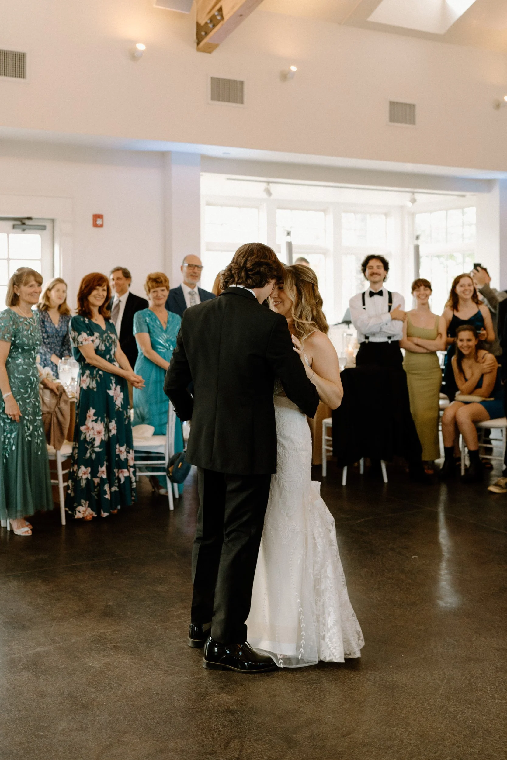 Bride and groom dancing on wedding day at The Manor House