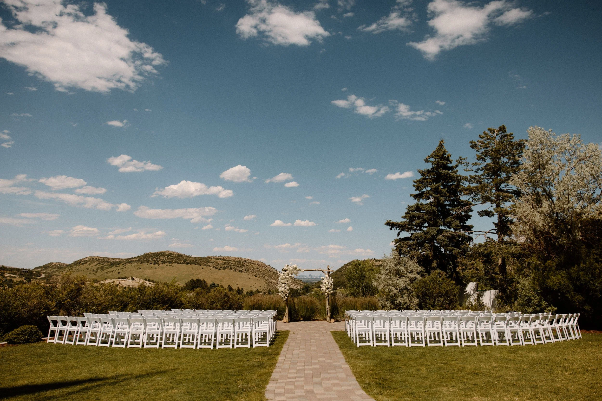 Ceremony setup from a wedding at The Manor House