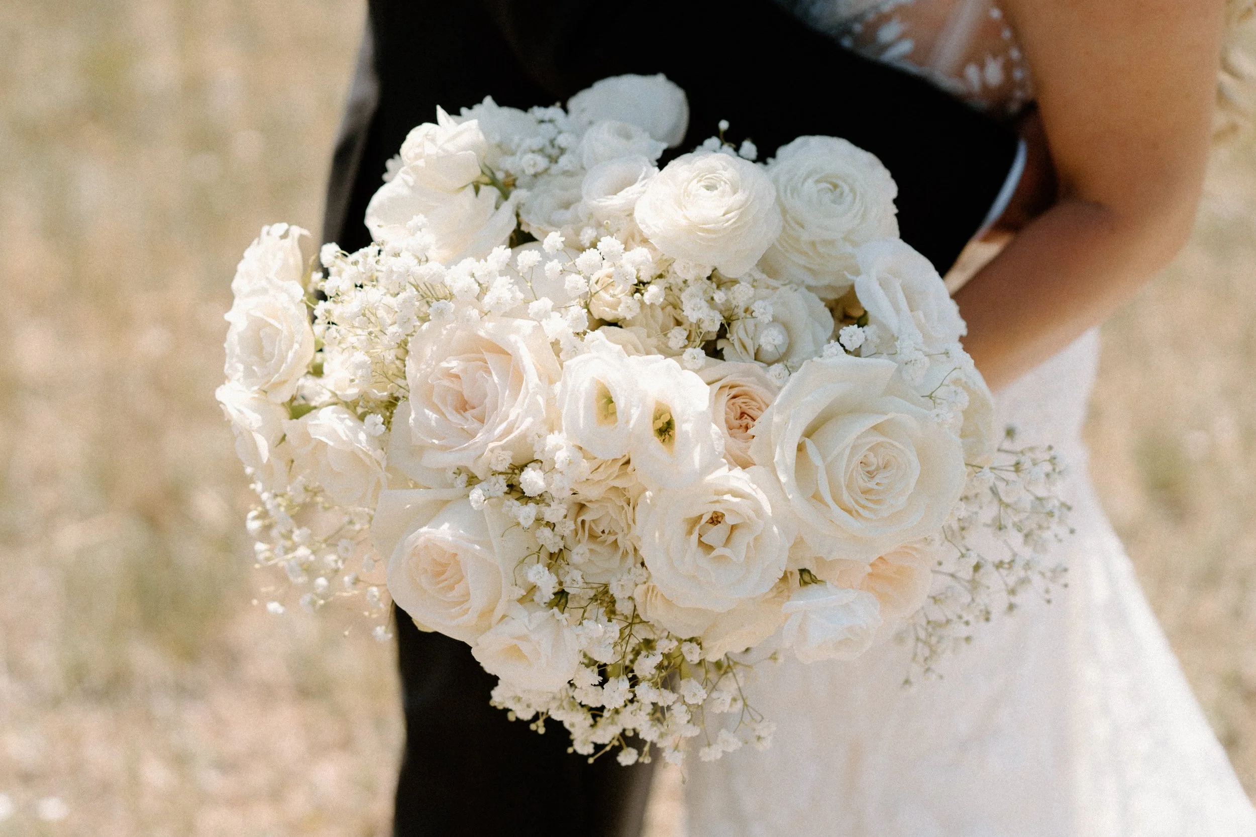 Bride's bouquet on wedding day at The Manor House