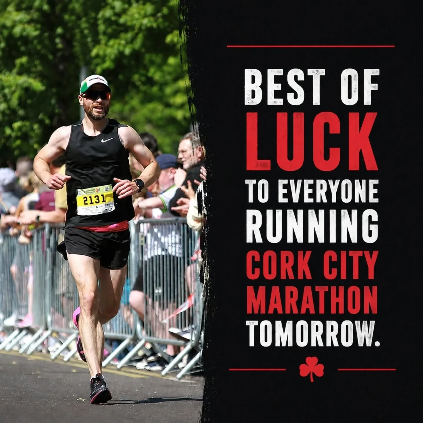 @corkcitymarathon Full, Halvers and 10k runners.
Best of luck tomorrow ☘️

It's such a privilege to be able to take on these challenges and run with like minded people around our city.

Looking forward to pushing limits and trying to find the mental 
