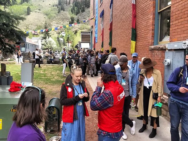 Always nice to see the line go around the block! Thanks Telluride for being such amazing lovers of films!!! Epic week at @mountainfilm 
#africa #film #documentary #liberia #womeninfilm @leonardodicaprio #appianway