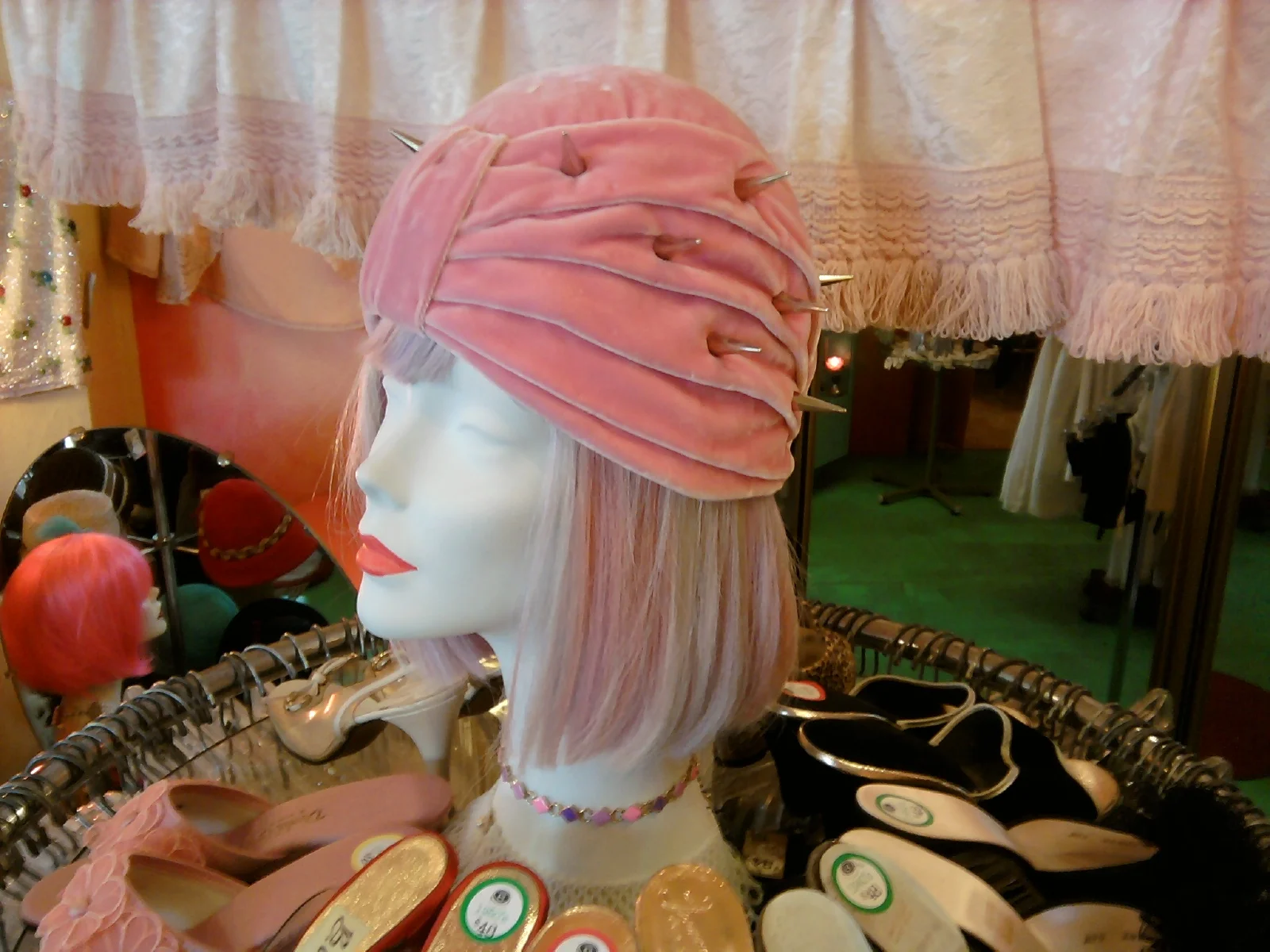 2011 hand dyed velvet draped turban
