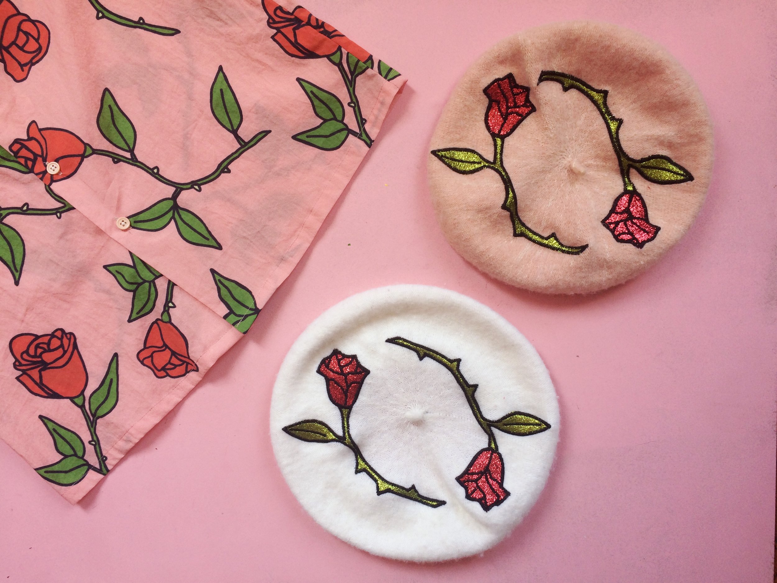 2017 Roses Textile Graphic and Embroidery