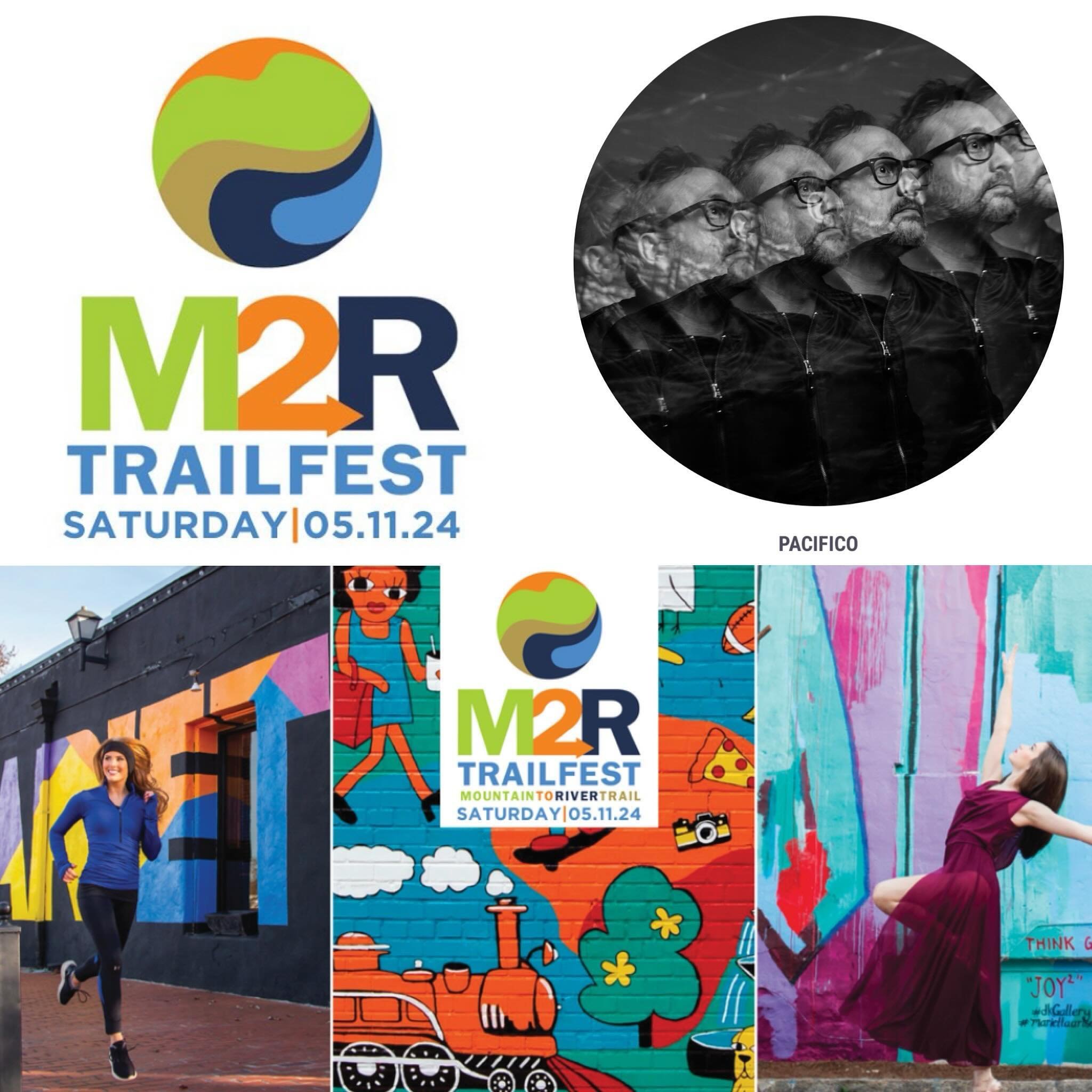 We are excited to announce that Pacifico will be returning to perform as a full band at this years M2R TrailFest
Saturday May 11th in downtown Marietta, GA

We are flattered to be closing out the Festival for the second year in a row! - We will be pe