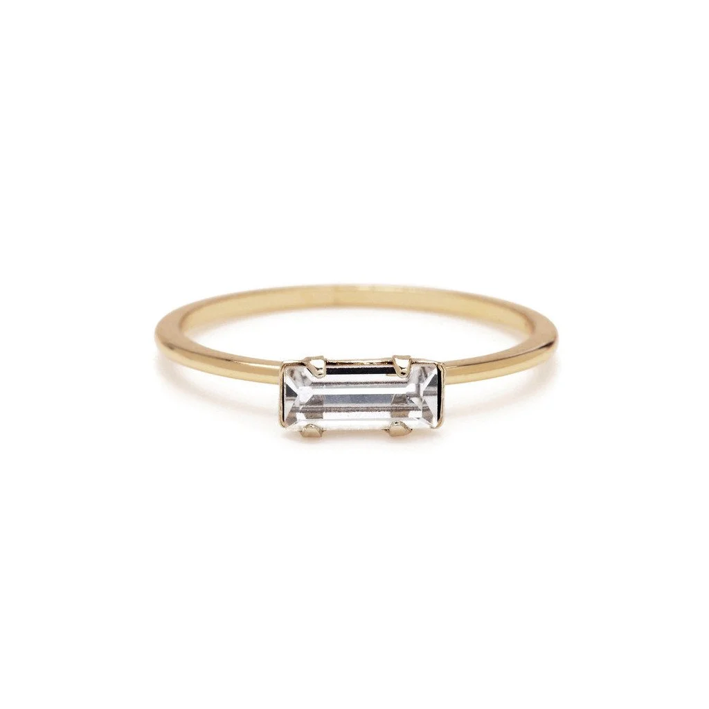 Tiny Baguette Ring $70 USD