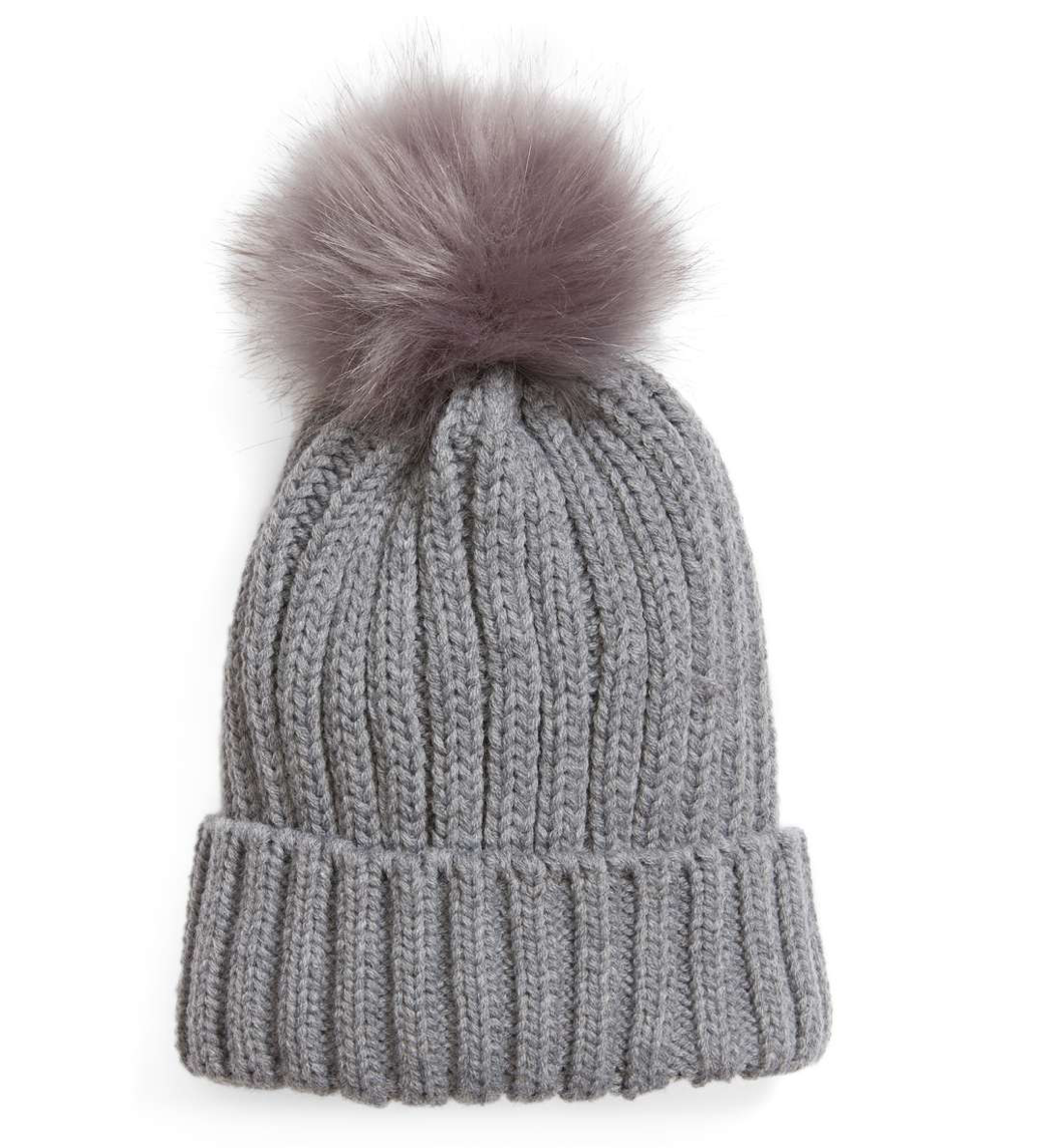 Faux Fur Pompom Beanie $20 CAD