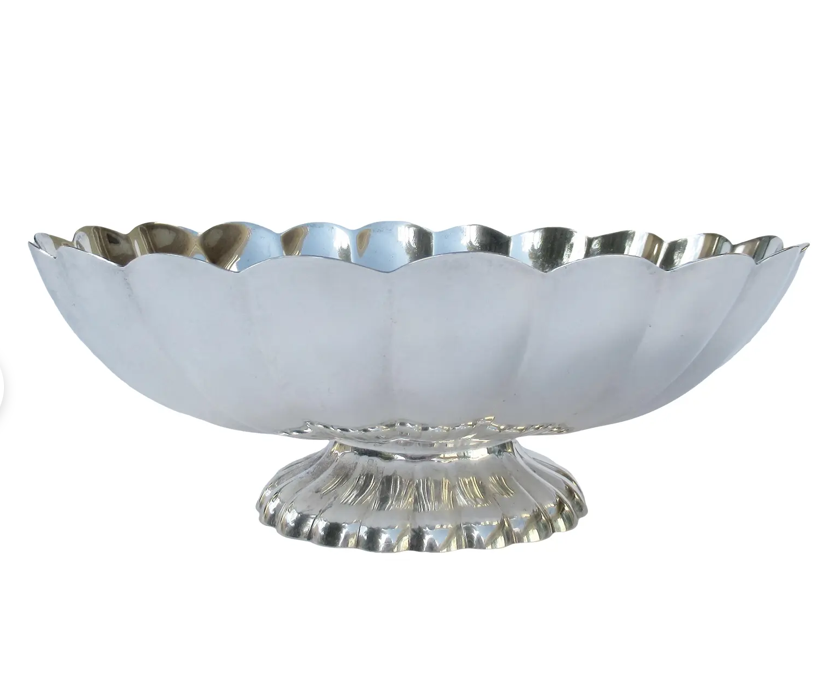 70's Scalloped Footed Bowl