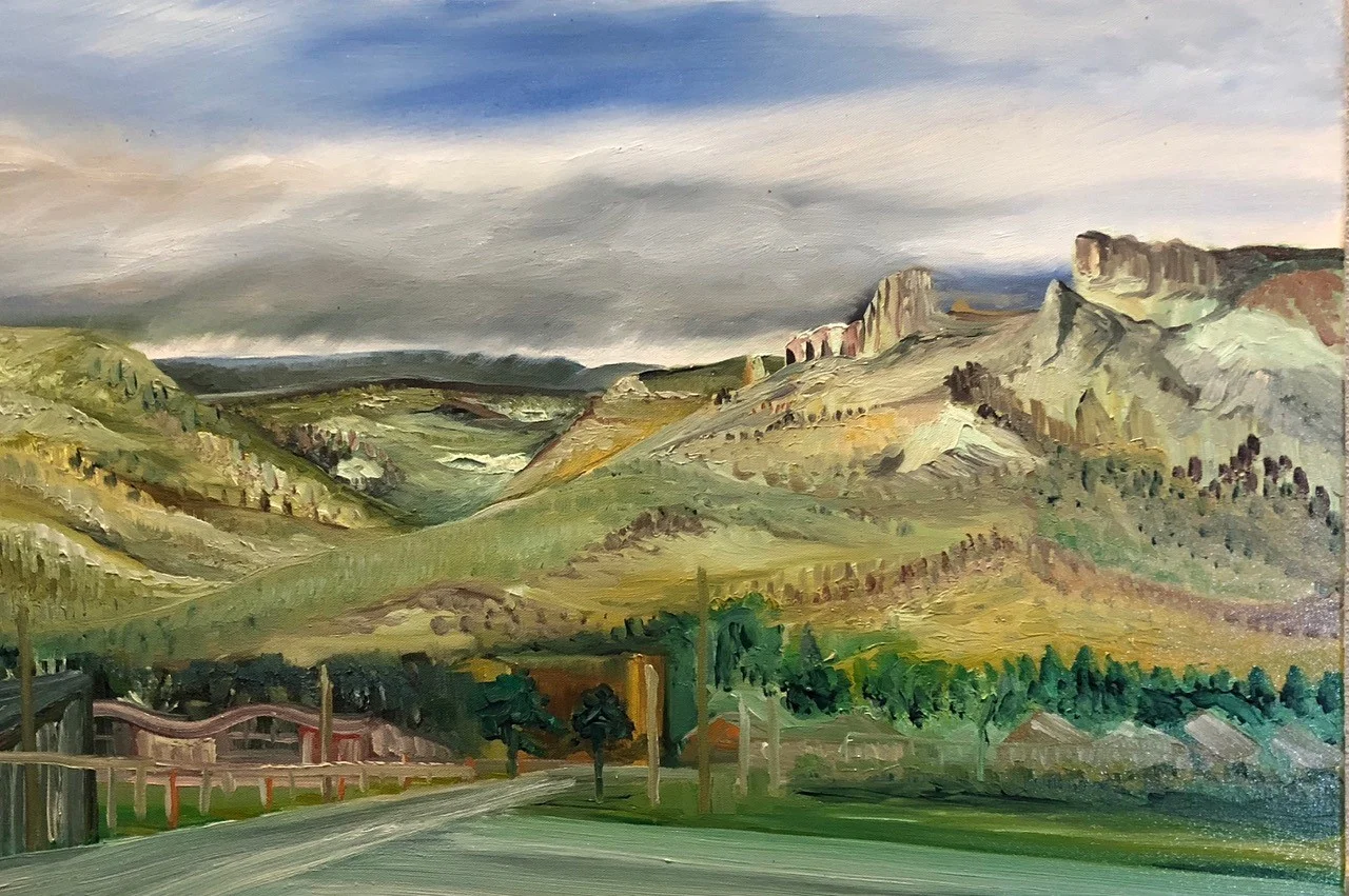 Terry Johnson’s painting of Saddle Rock