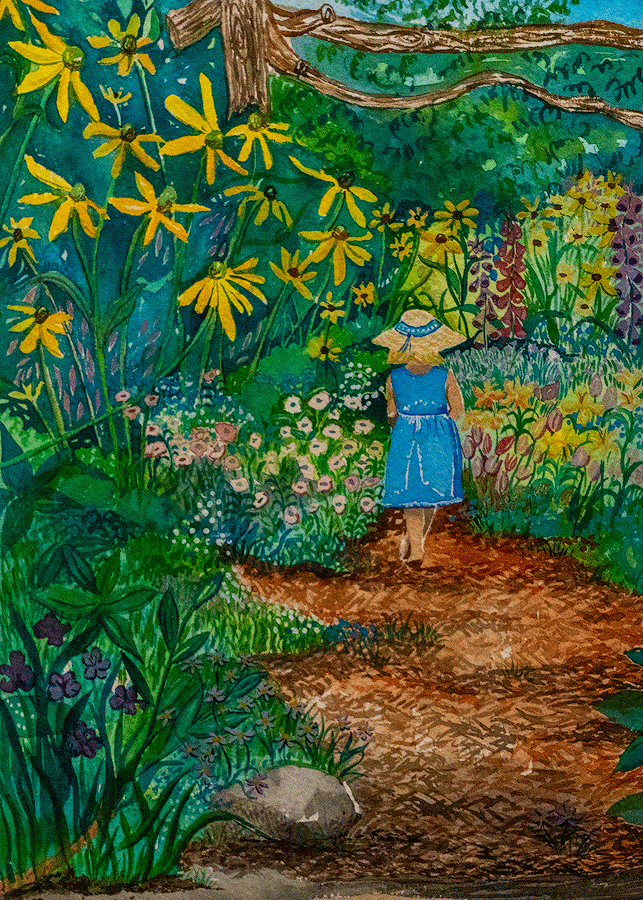 Little Girl in the Garden