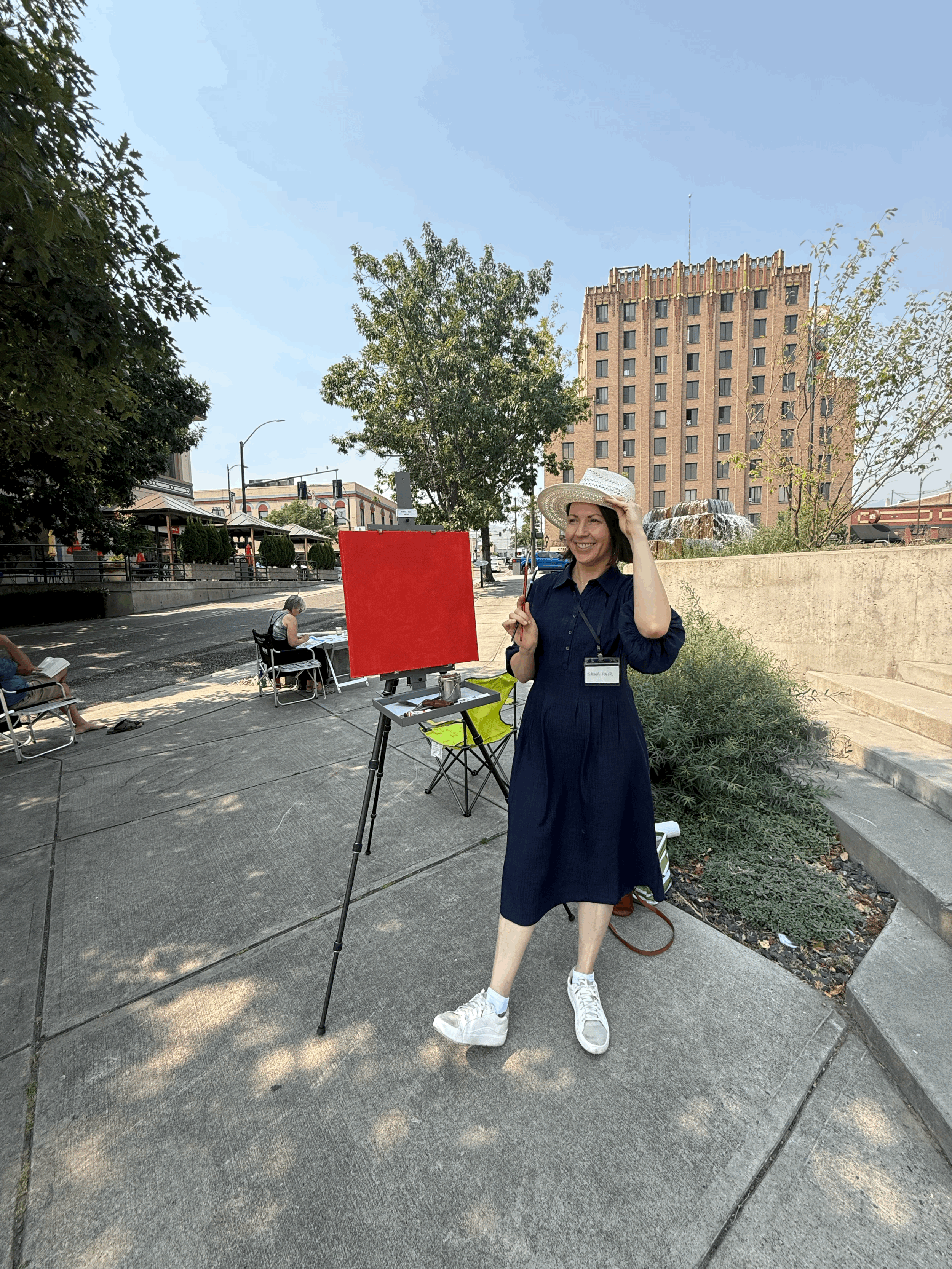  Sasha Fair and the start of her piece.  