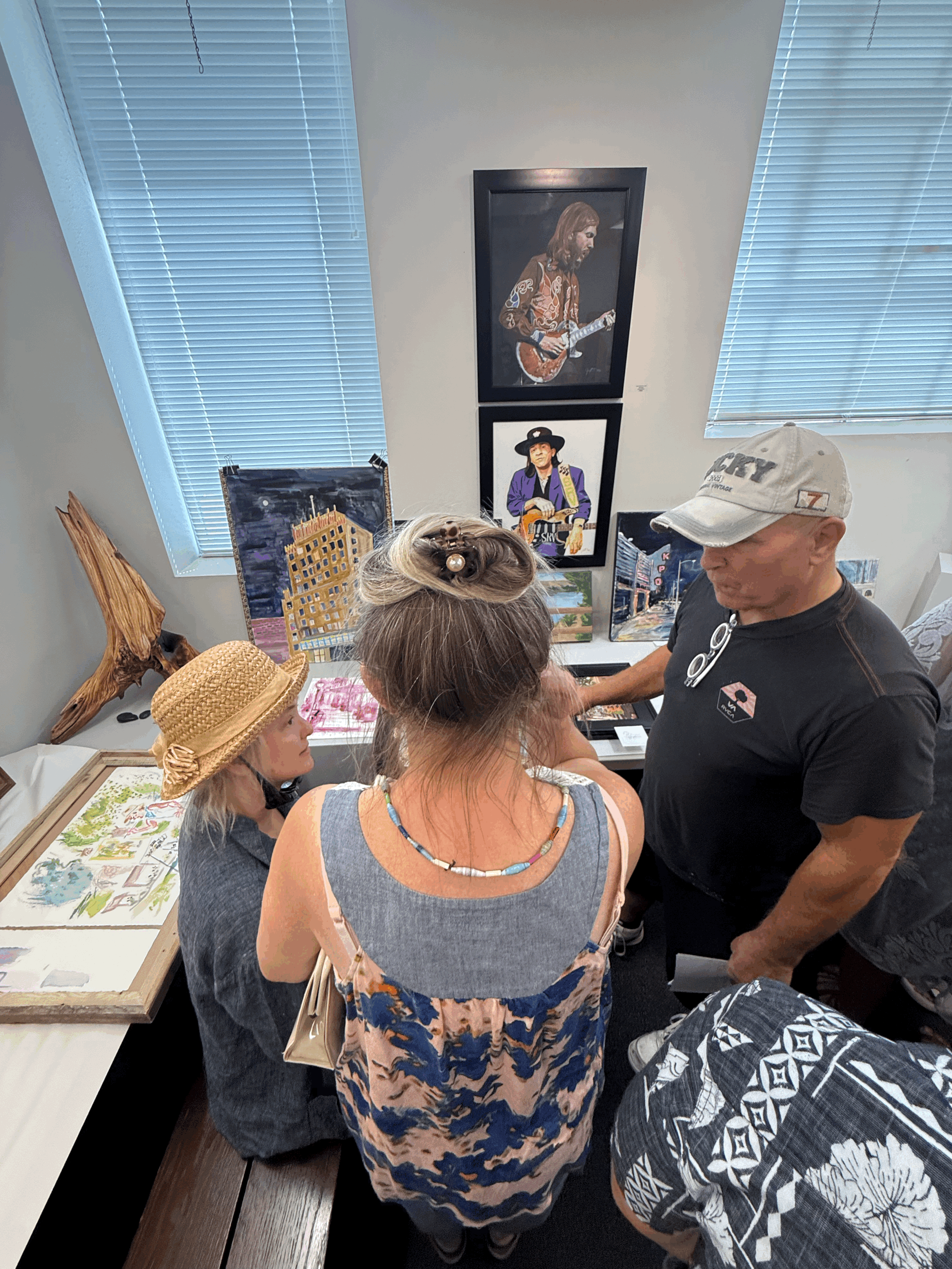  Our Judge, Henry Stinson, giving his feedback to some of this year’s artists.  