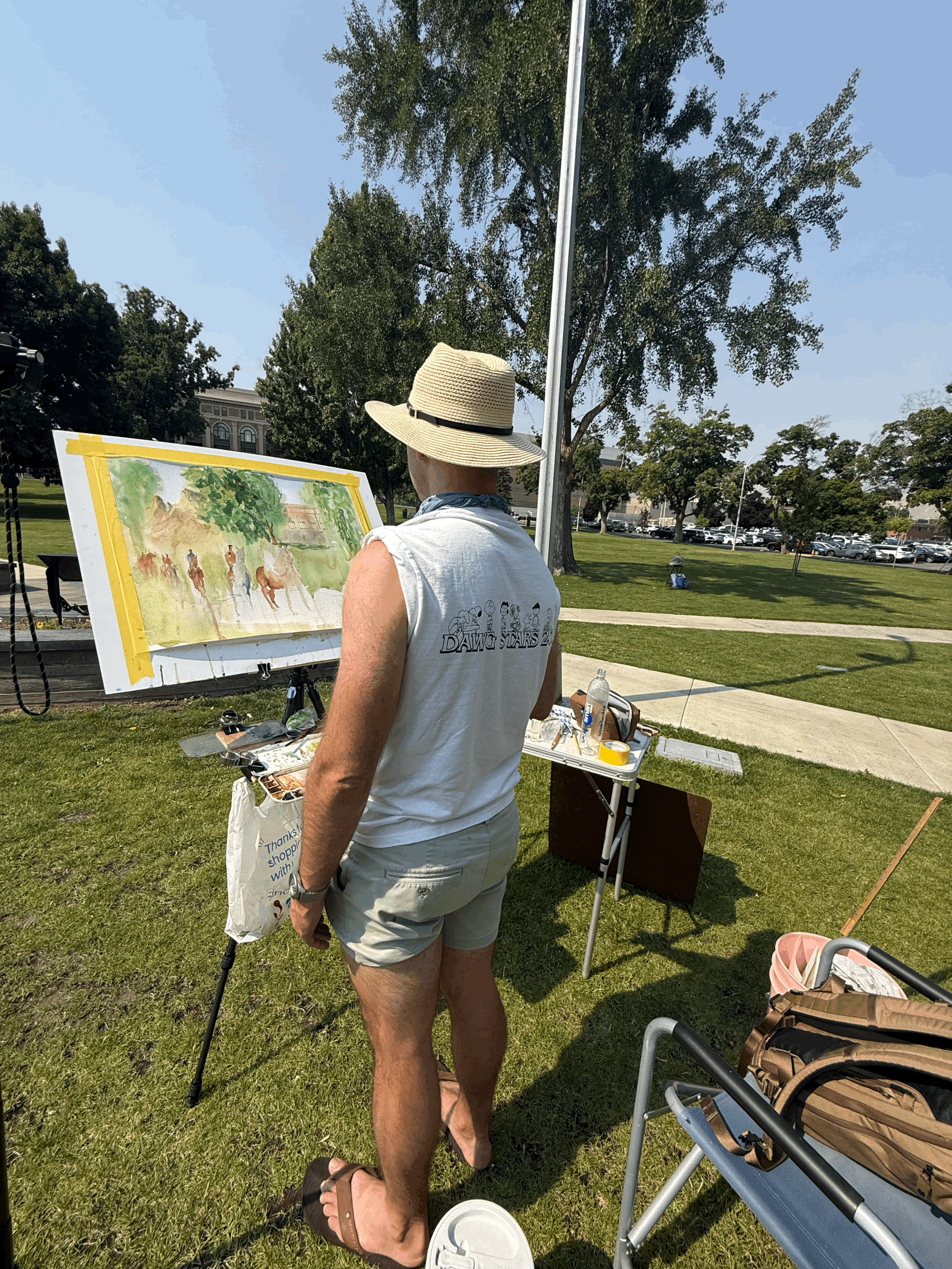  Willie our 2026 Winner working on another piece he submitted this year.  