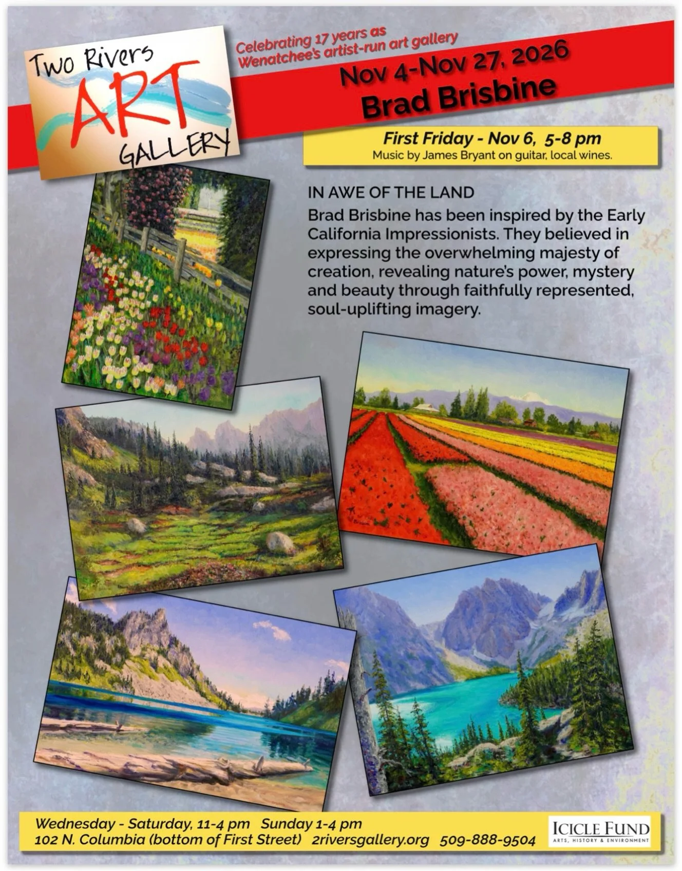 Join us Friday November, 6 from 5-8pm 🌄🎨🖌️

November featured artist ➡️ Brad Brisbane 🏔️