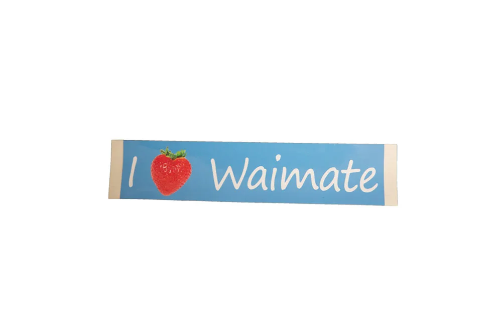 I Love Waimate Bumper Sticker. Car Bumper Sticker (23.5cm x 5.5cm). $3.00
