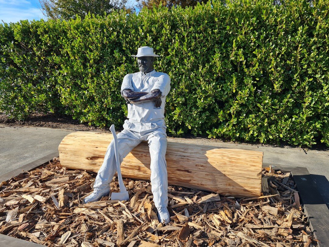 BUSHMAN STATUE

Our Bushman statue has been away for a makeover! He has returned to his rightful place looking sharper than ever. With a new coat of paint, a fresh log and a pile of woodchip scattered at the base, it looks like it's been a busy time 