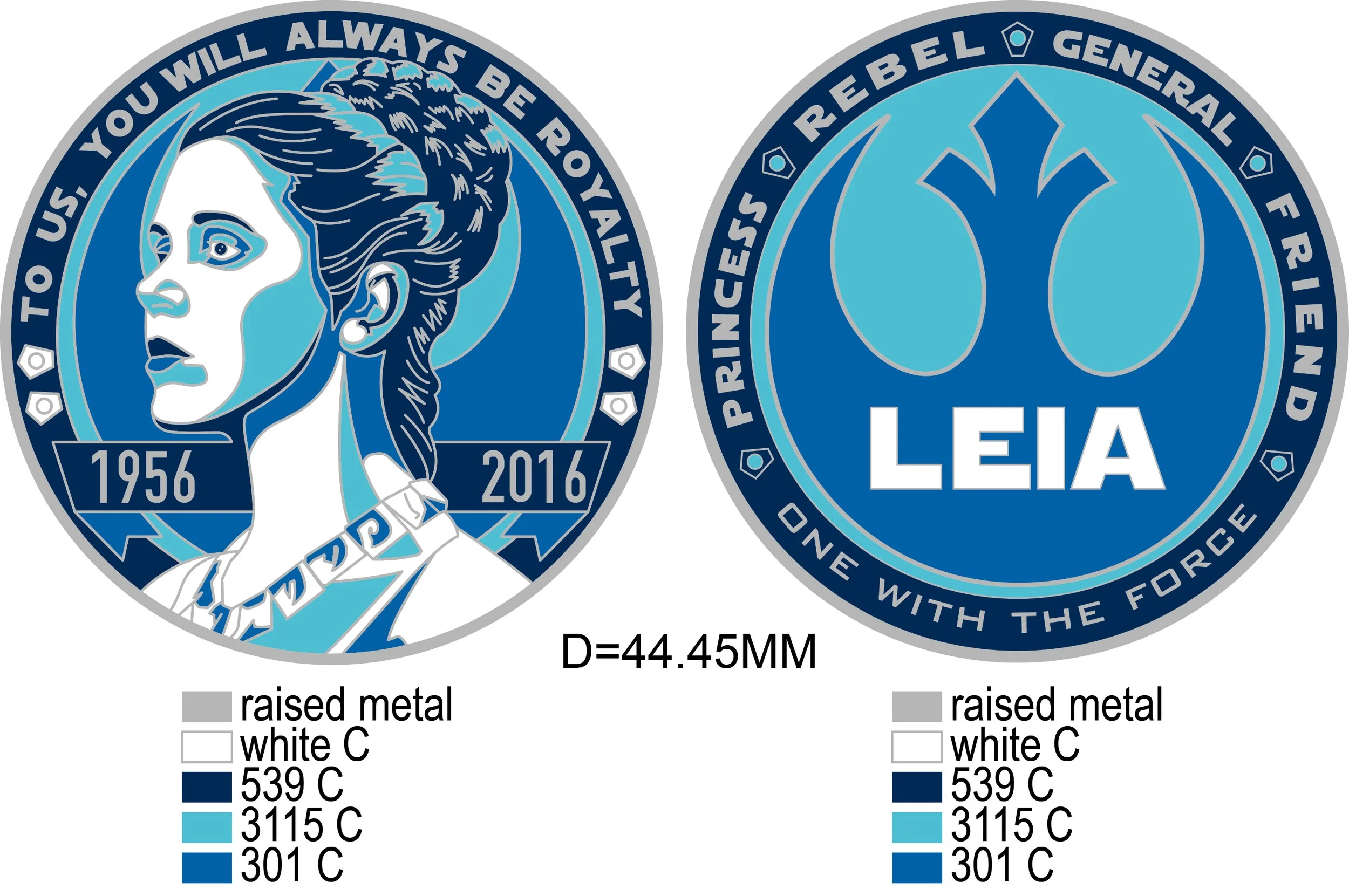 Our Princess Leia Challenge Coin