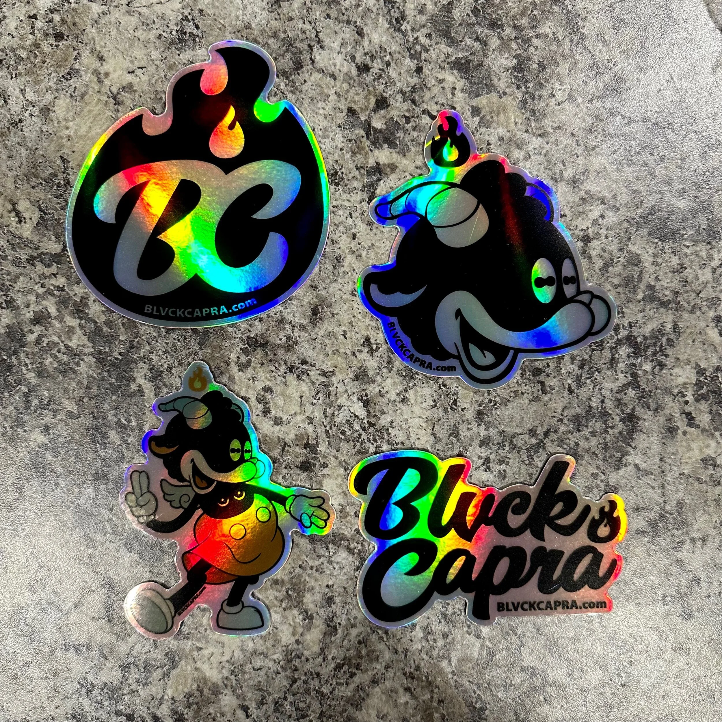 Blvck Capra Rainbow Metallic Decal Set