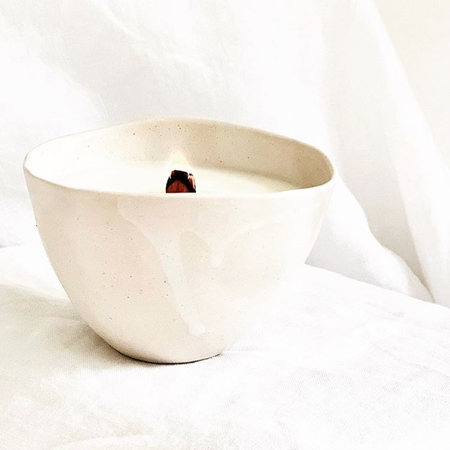 Palm cup candles now happening over at @salttradingco. When your beautiful candle is all used up you have one of my palm cups to have and to hold from that day forward...😆. Get over there quickly though. They sell out fast. #palmcup#ceramiccup #cand