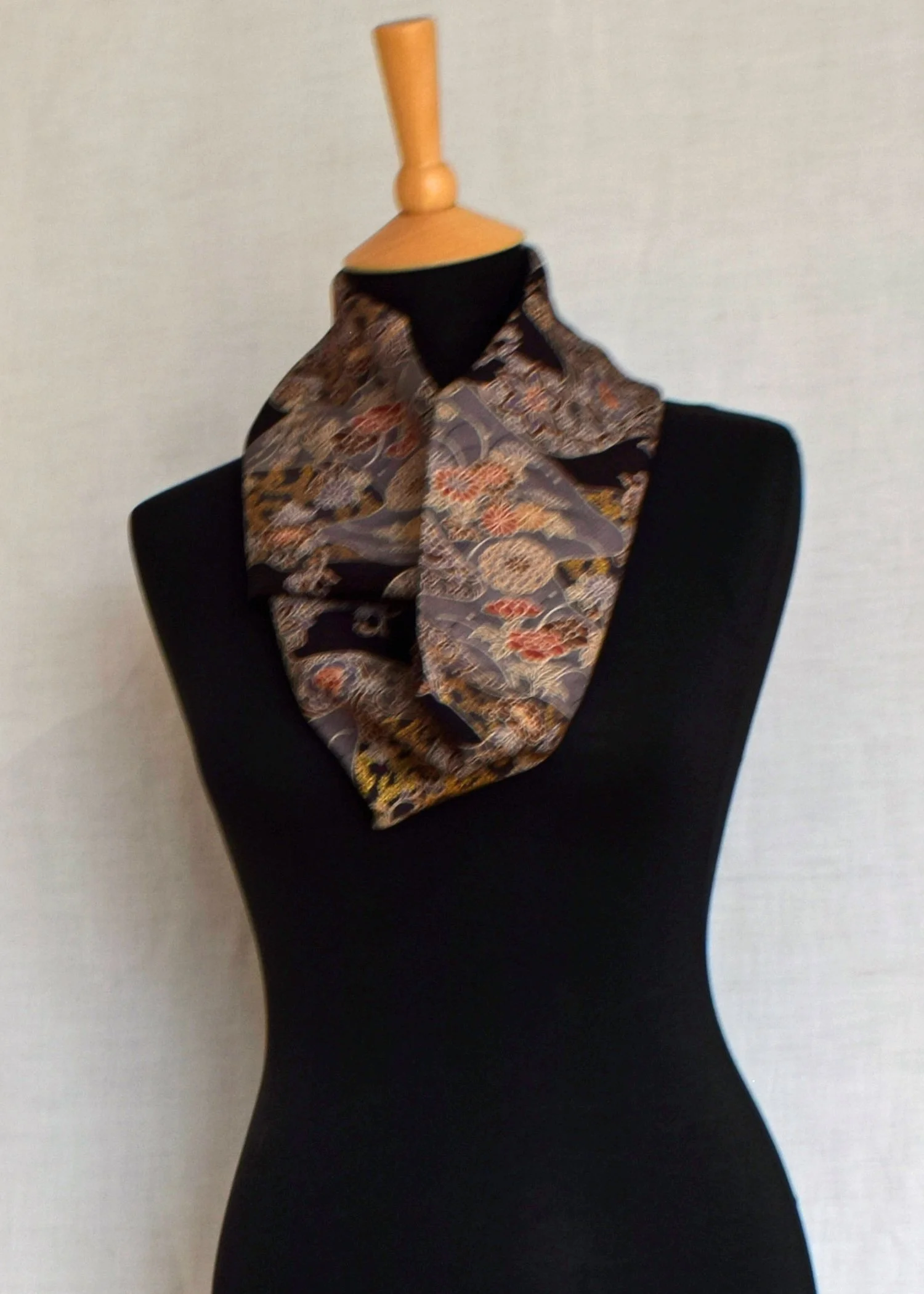 Romor Designs Vintage kimono silk scarf - VS367-3 - double on mannequin.JPG