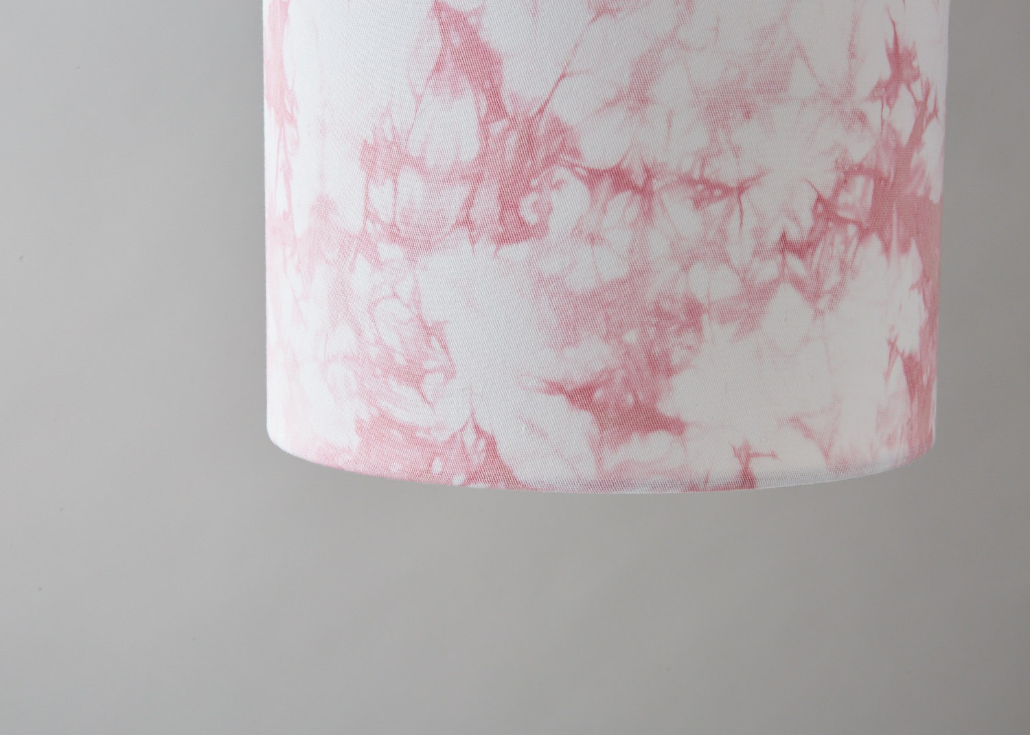 Pink and white bomaki shibori lampshade - pendant light bottom