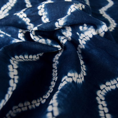 "Ori nui" fold stitch shibori