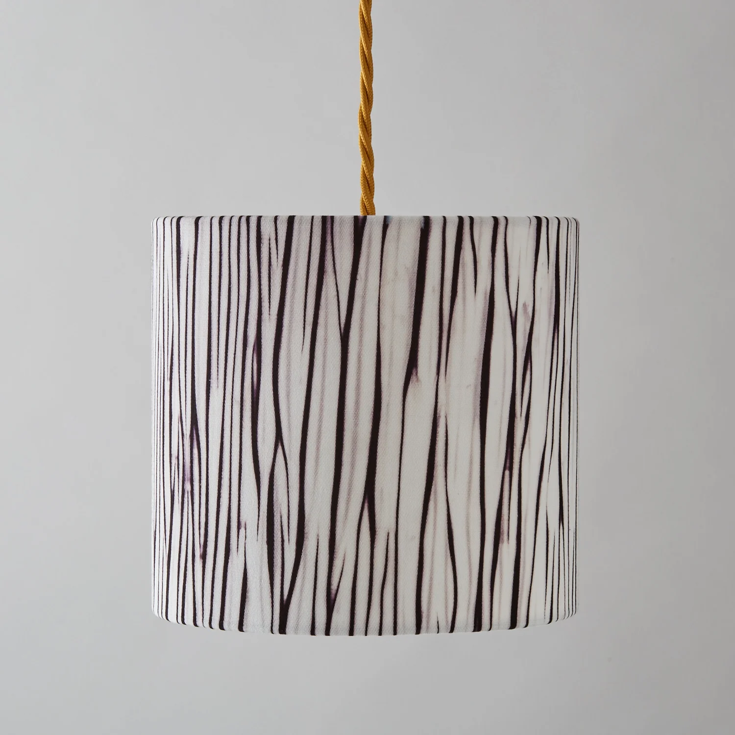 Purple arashi striped shibori lampshade - pendant ceiling small