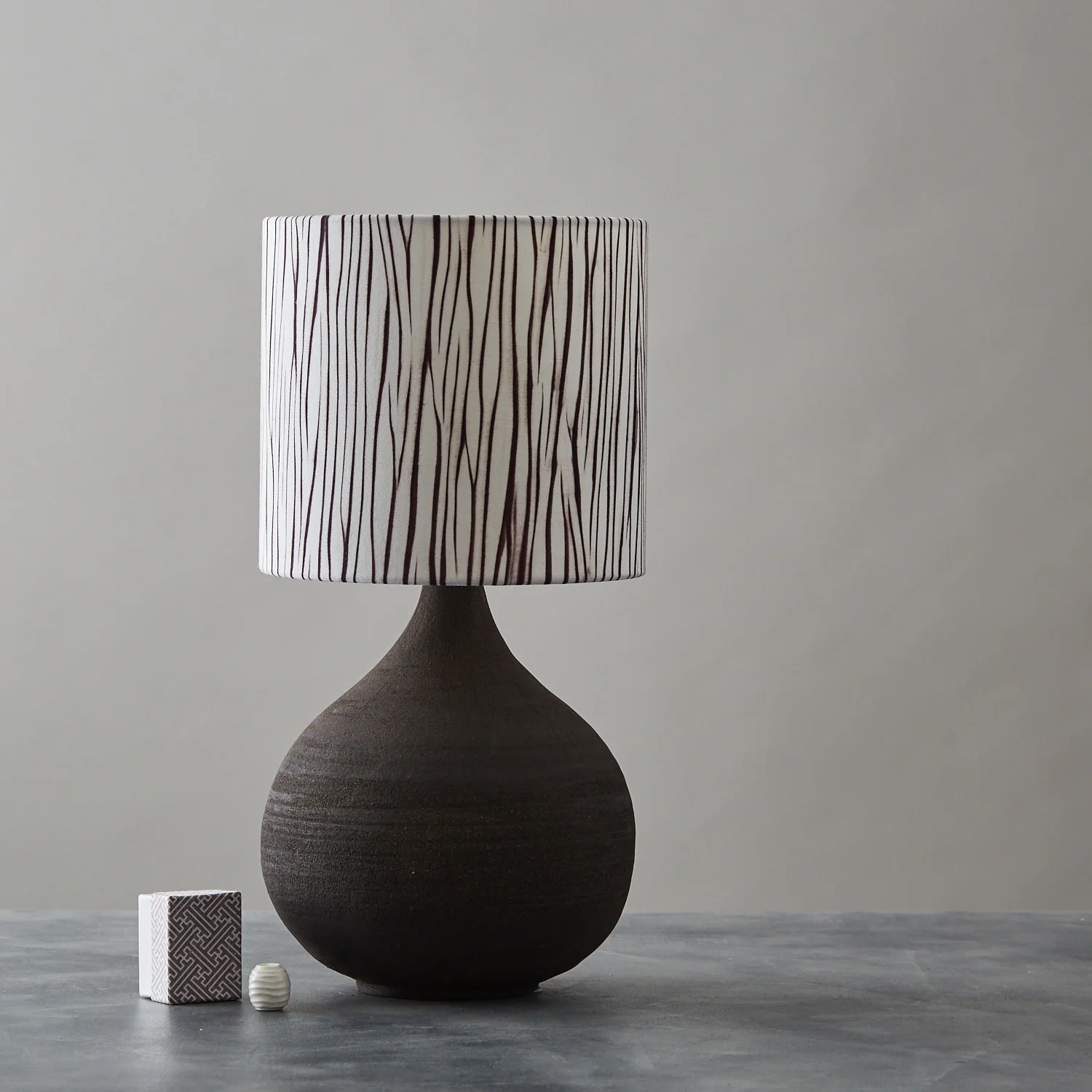 Purple Arashi Shibori Lampshade Romor Designs Purple Arashi Shibori Lampshade, Small Purple Table Lamp Shade