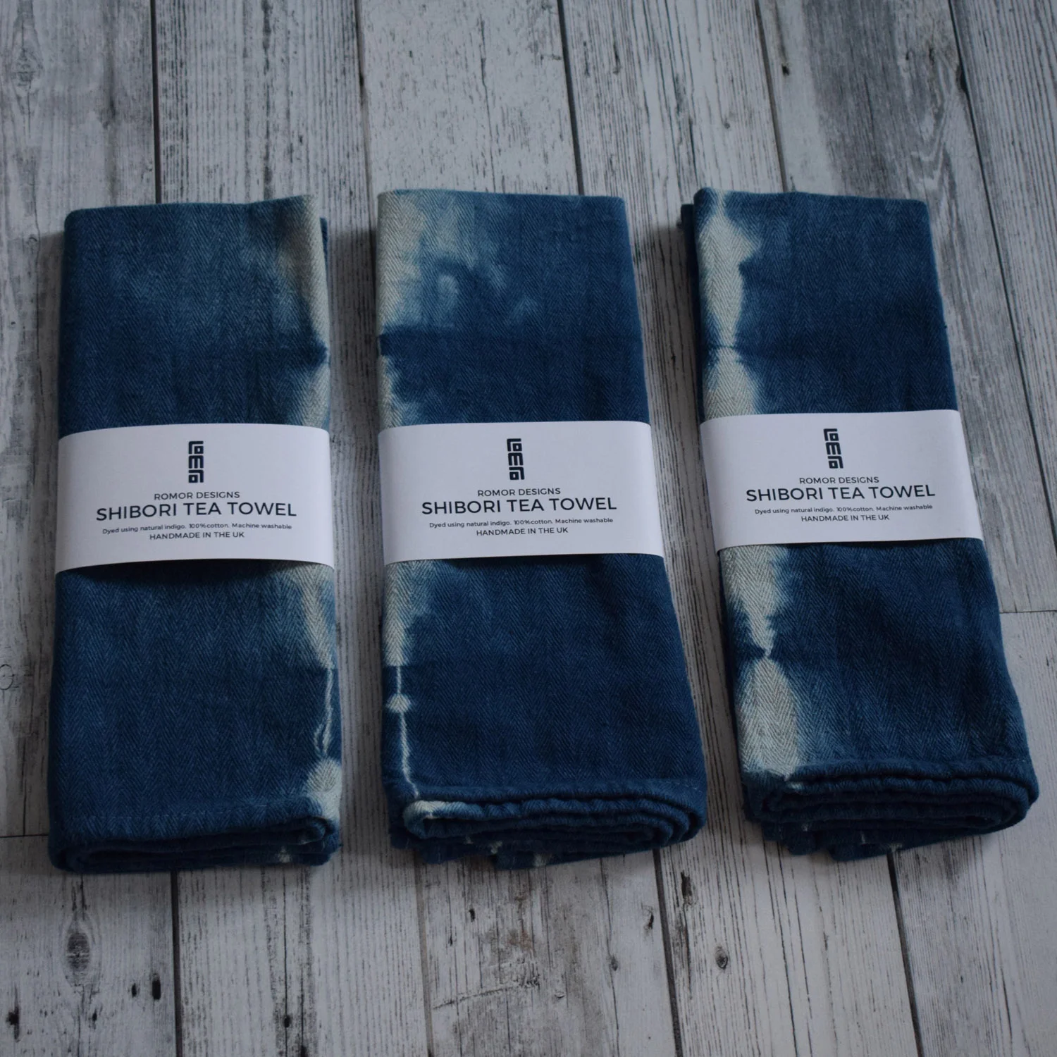Romor Designs indigo tea towel - 3 side by side.jpg