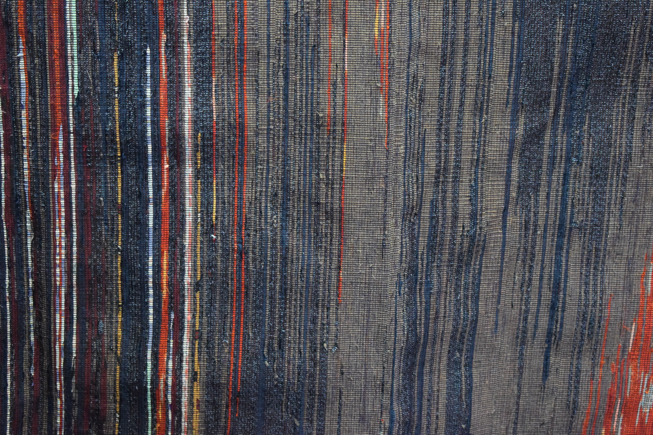 Woven indigo and colour dyed cloth