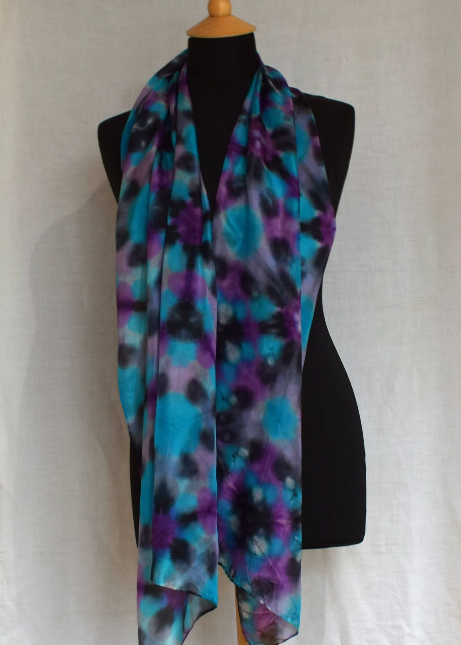 Romor Designs Itajime silk scarf - S898 - loose on mannequin.JPG