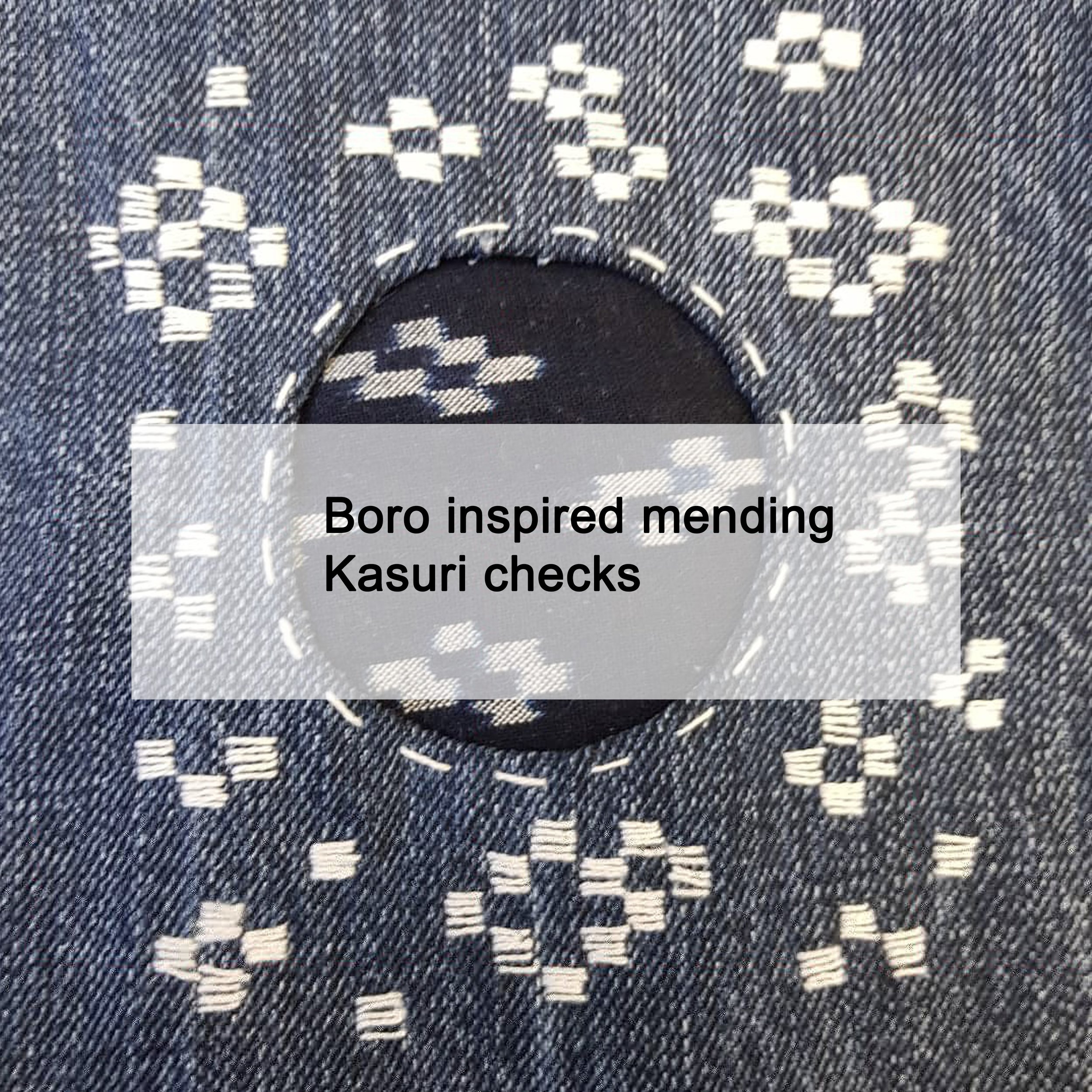 Romor Designs Boro mending - Kasuri check pattern by Rob Jones