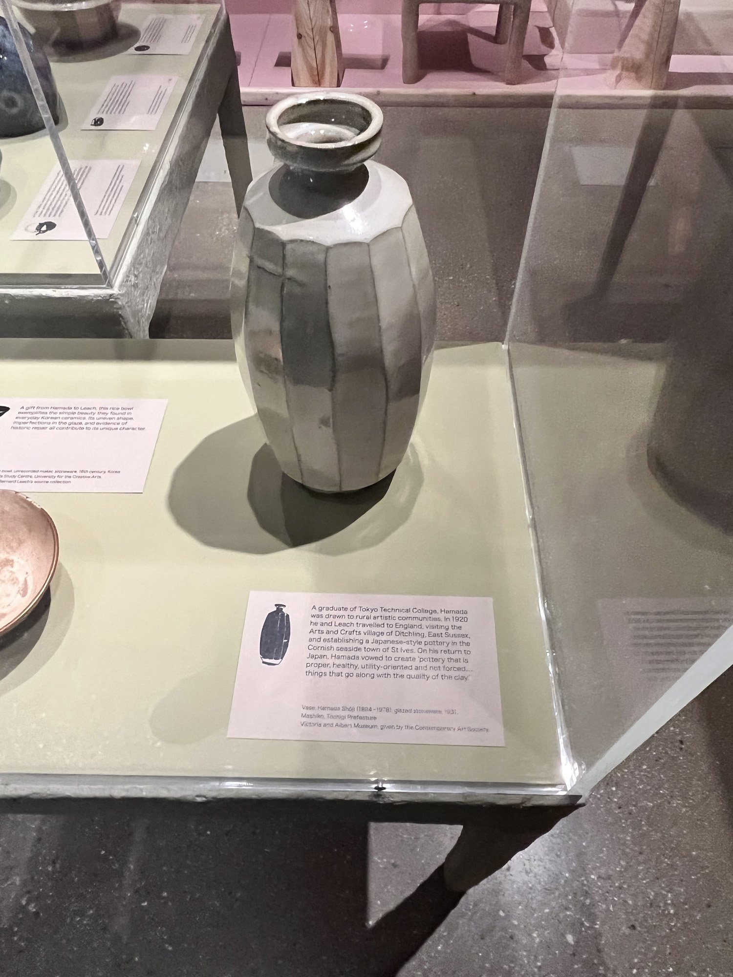 Mingei exhibition - April 24 - Geometric white pot - founding of St Ives pottery.jpg