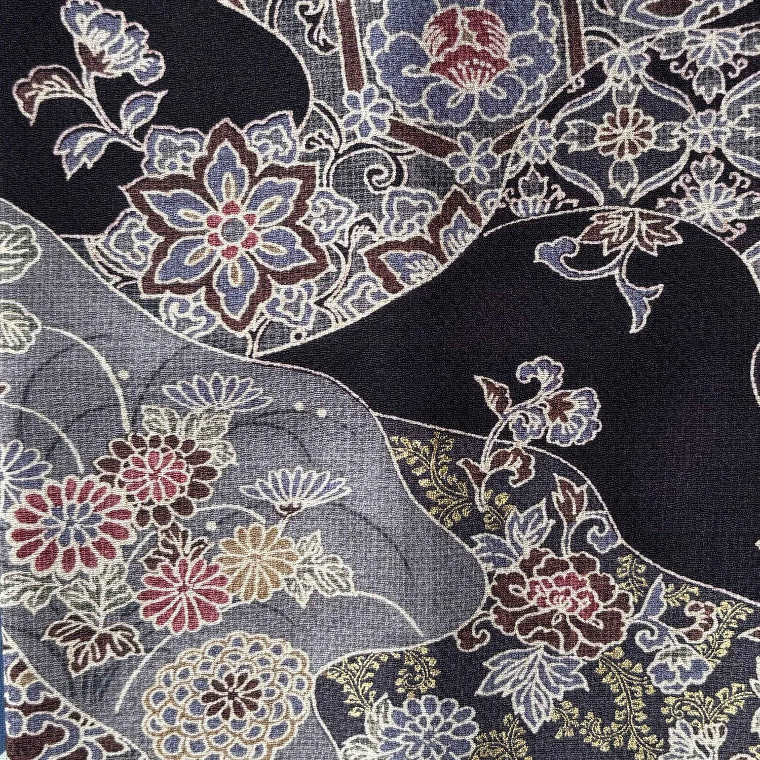 Romor Designs Vintage kimono silk scarf - VS367-3 - closeup.jpg