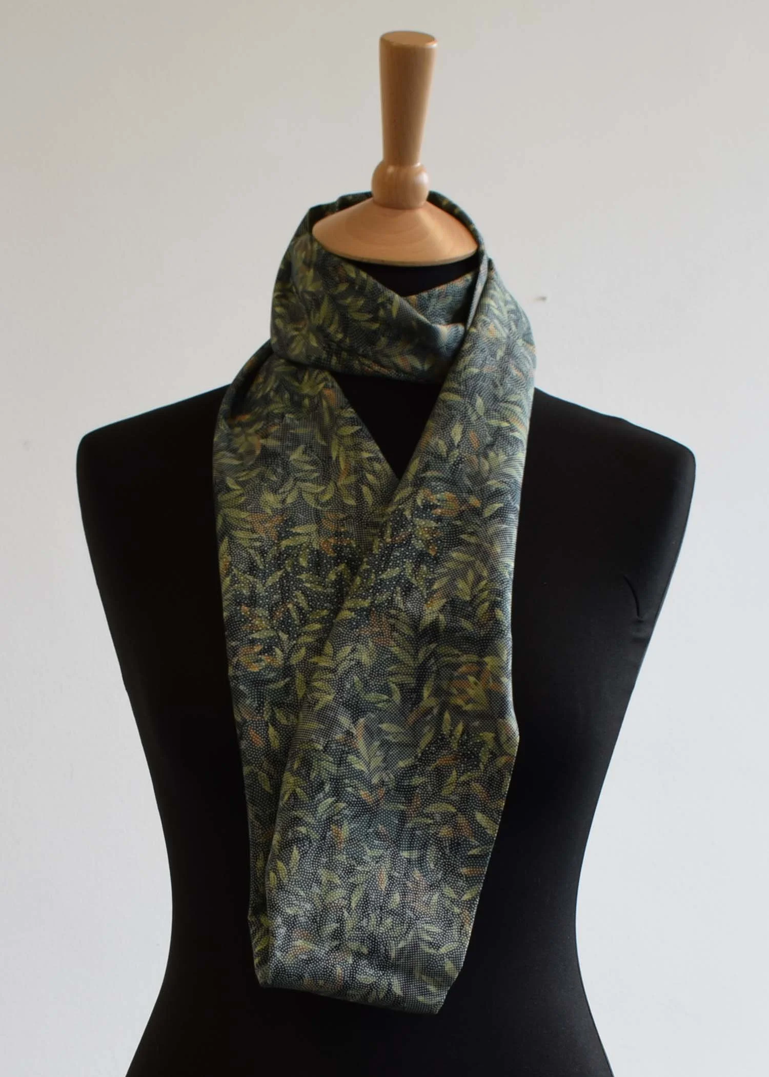 Romor Designs kimono silk loop scarf - VS364 - double on mannequin.JPG