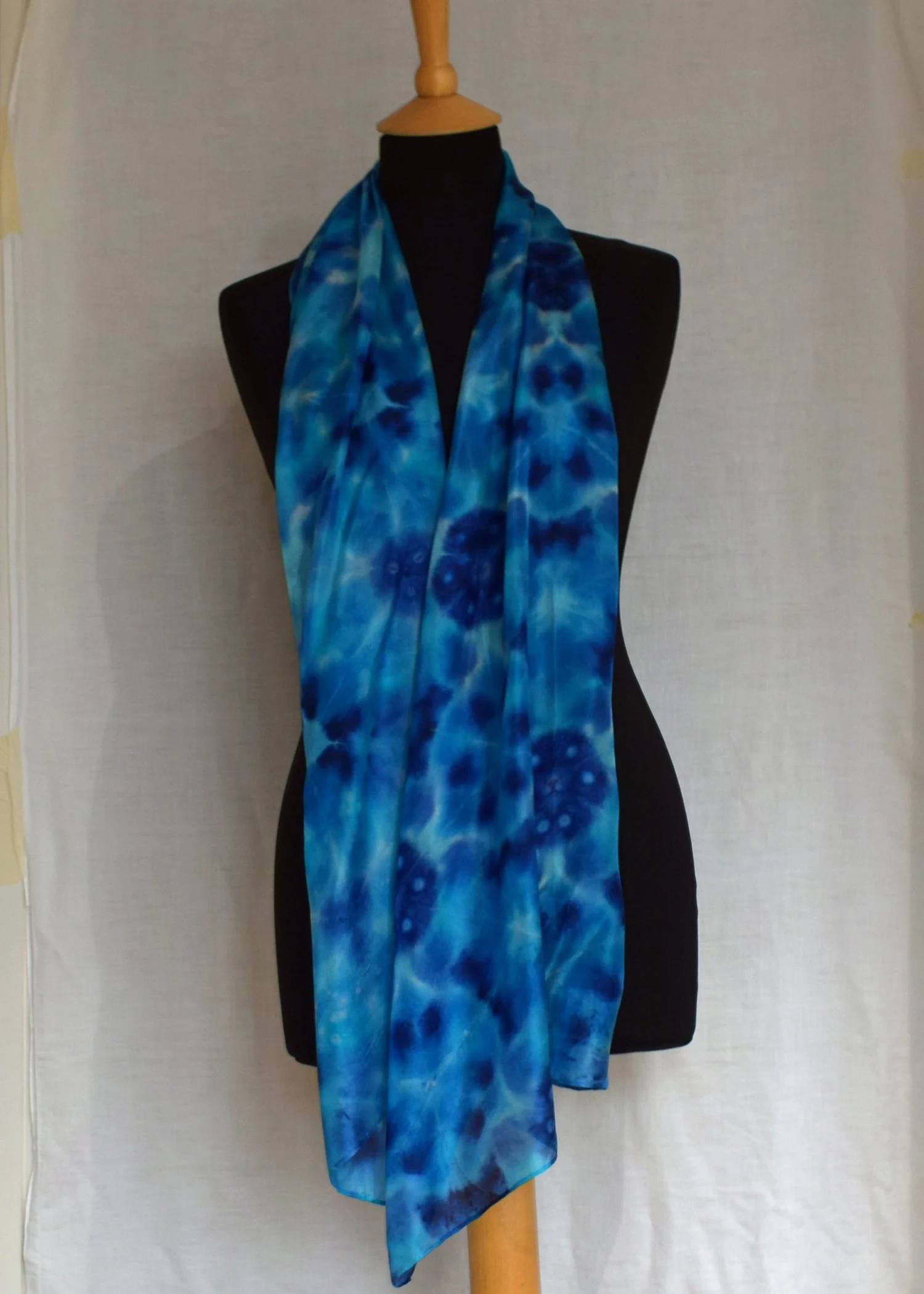 Romor Designs Itajime silk scarf - S880 - loose on mannequin.JPG