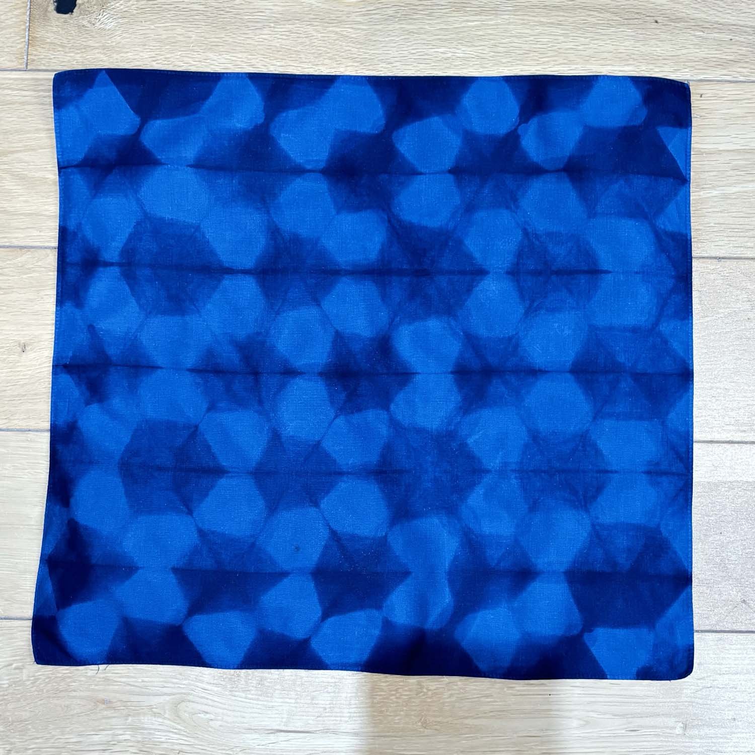 Romor Designs handkerchief - H285 - Itajime blue background.jpg